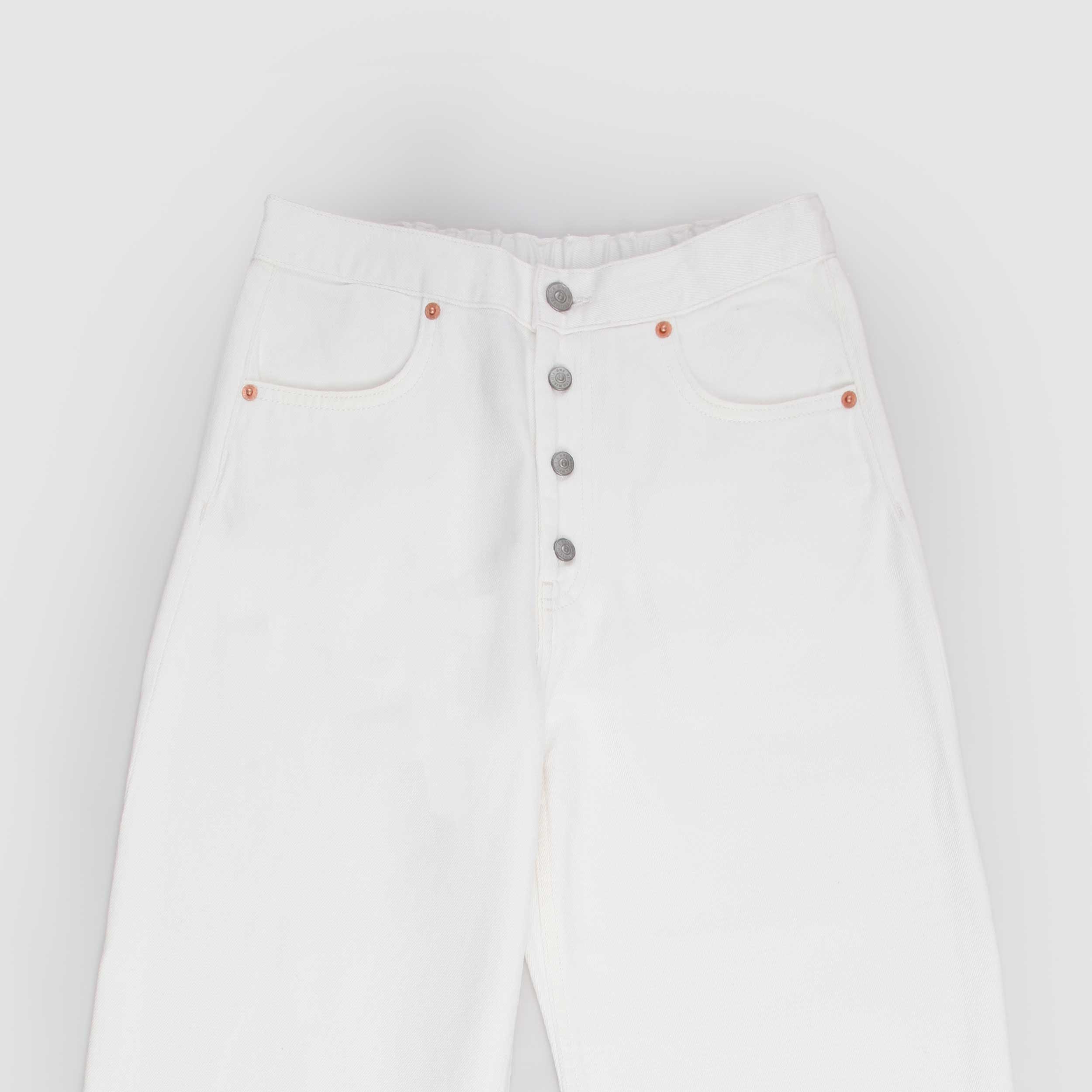 Jeans Bianchi Con Cucitura Iconica Sul Retro Firmati MM6