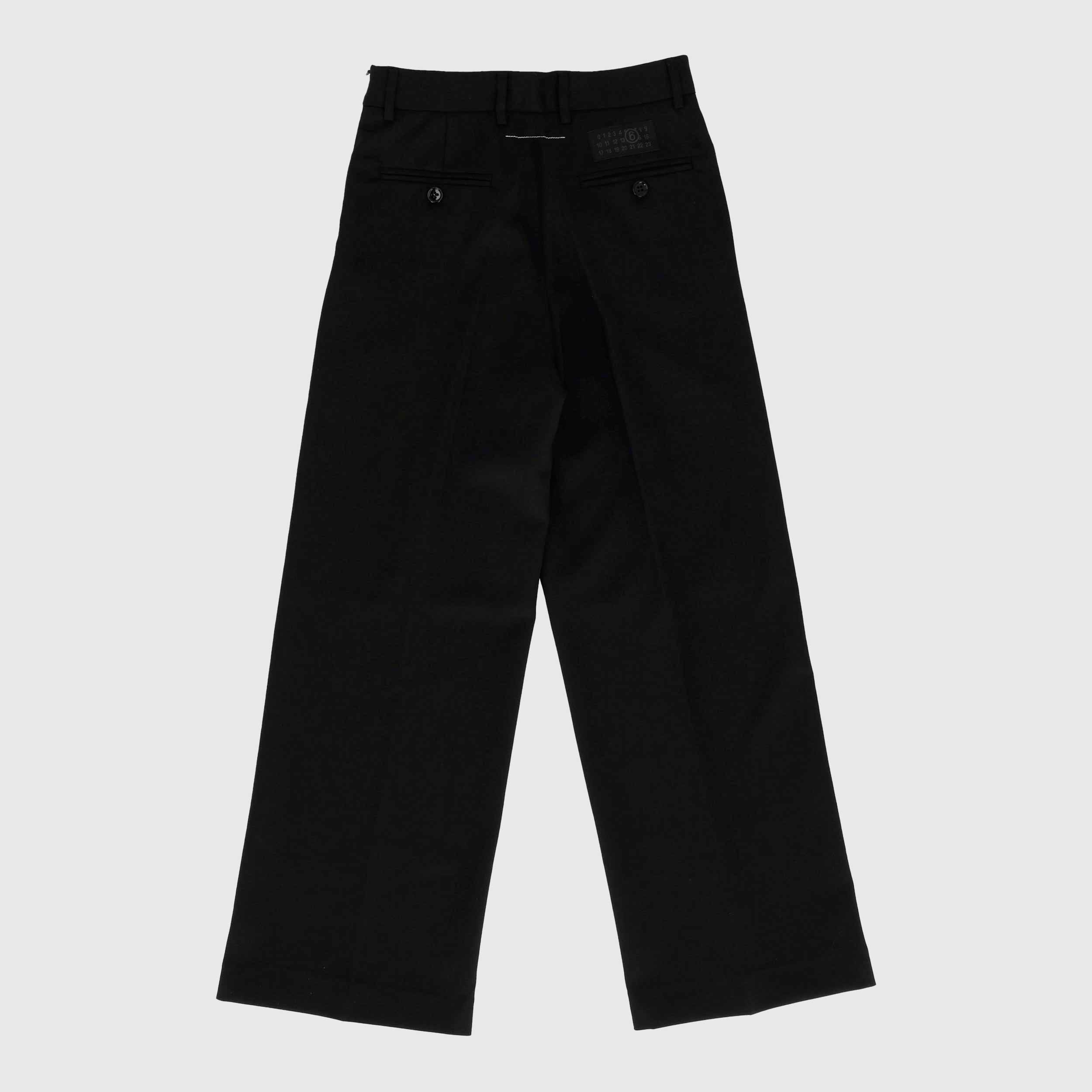 Pantalone Nero Modello Largo con Coulisse Firmato MM6
