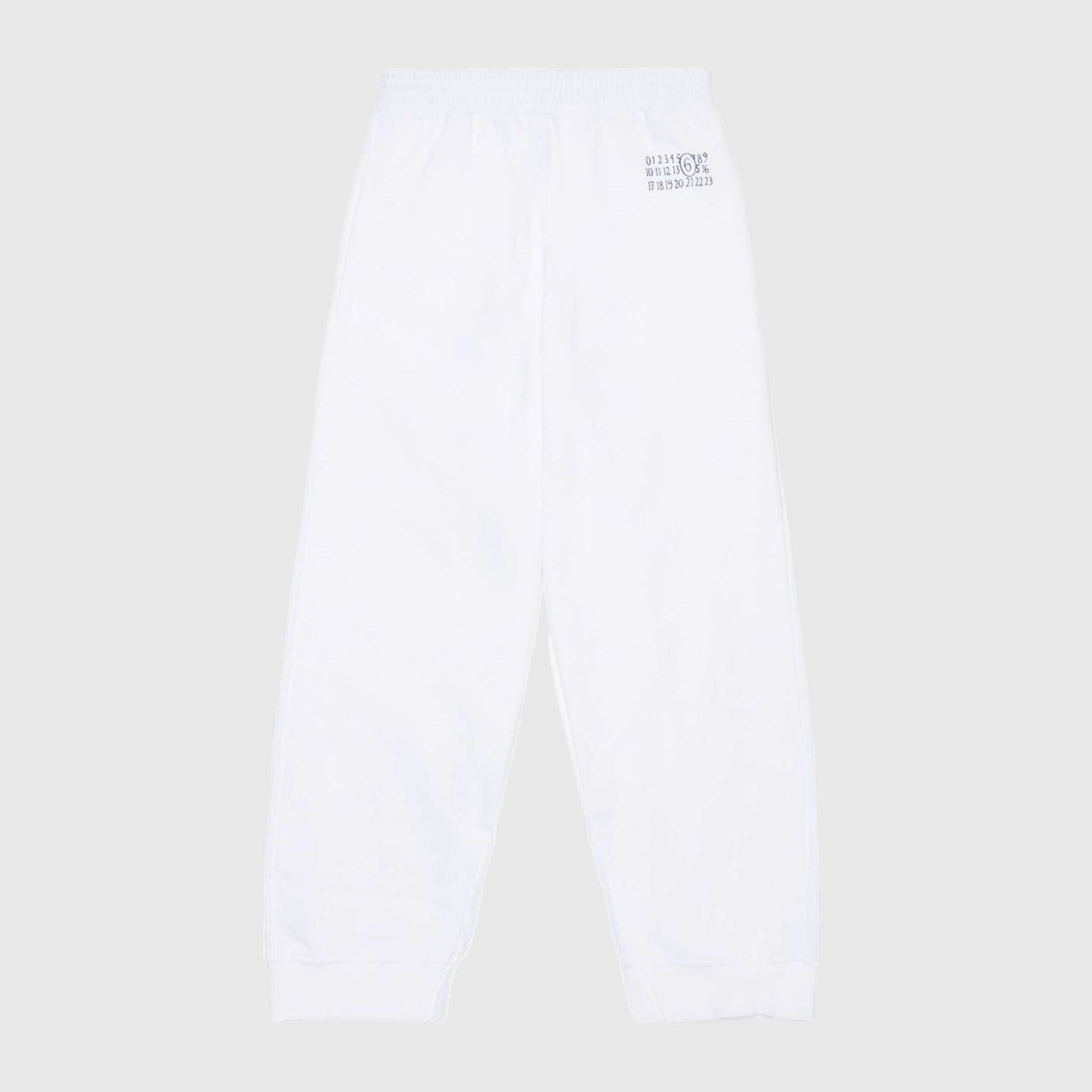 Pantalone Bianco con Stampa Nera Firmato MM6