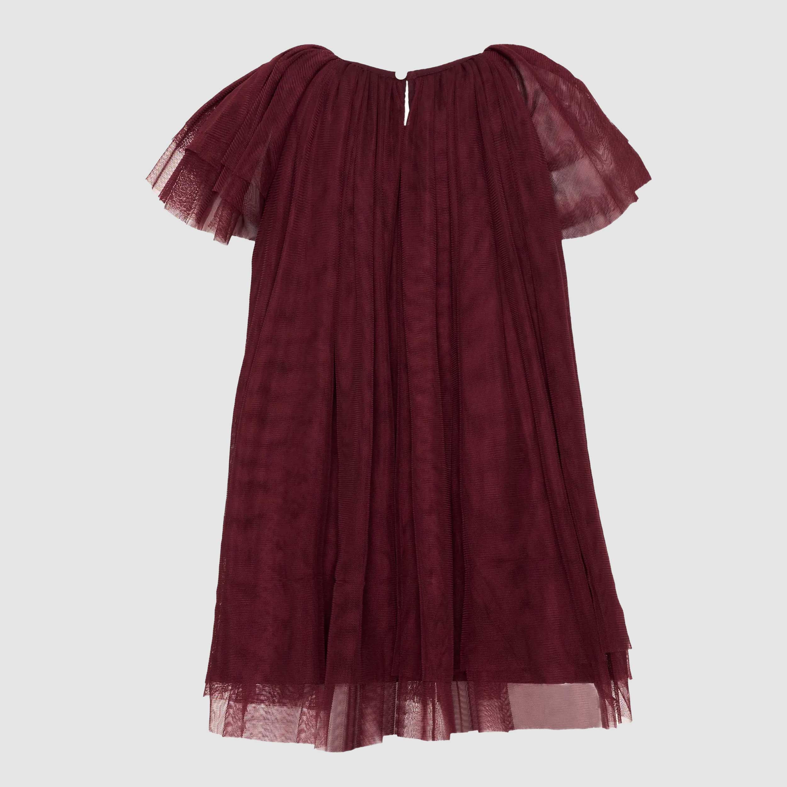 Abito Rosso Vinaccio Foderato con Tulle By MOLO