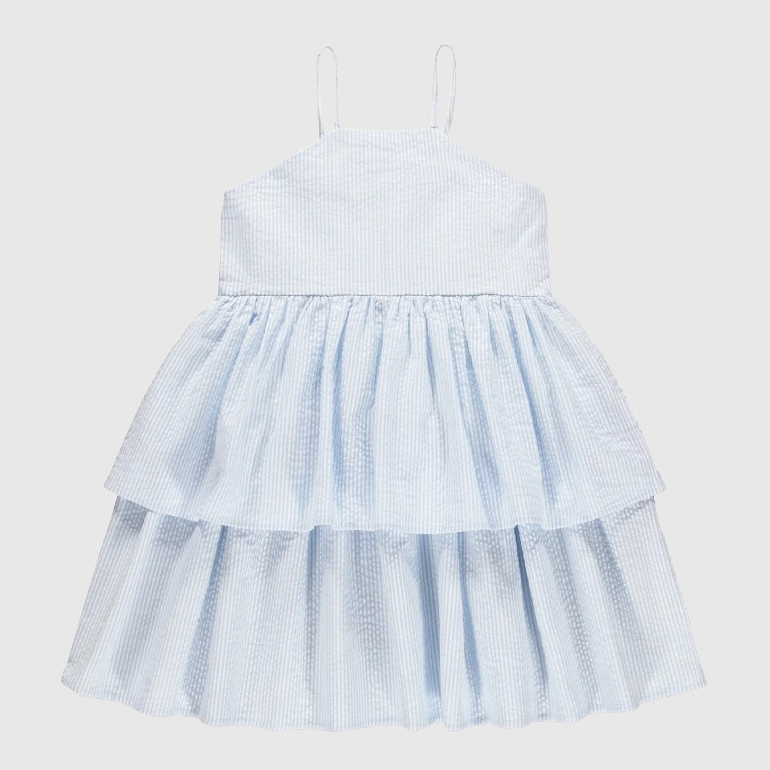 Abito a Righe Bianco e Celeste Firmato MOLO