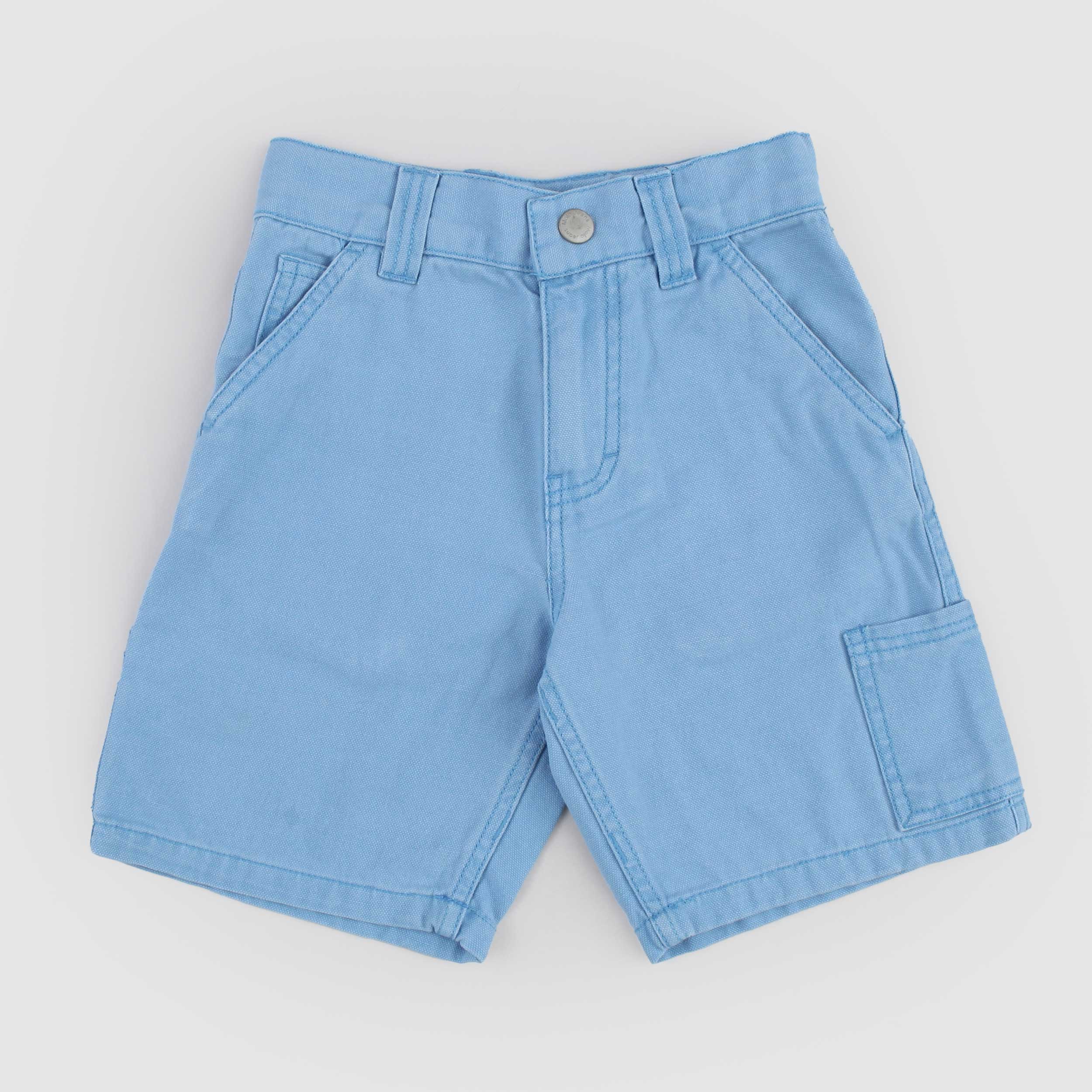 Light Blue Bermuda Shorts with Slanted Pockets by MOLO