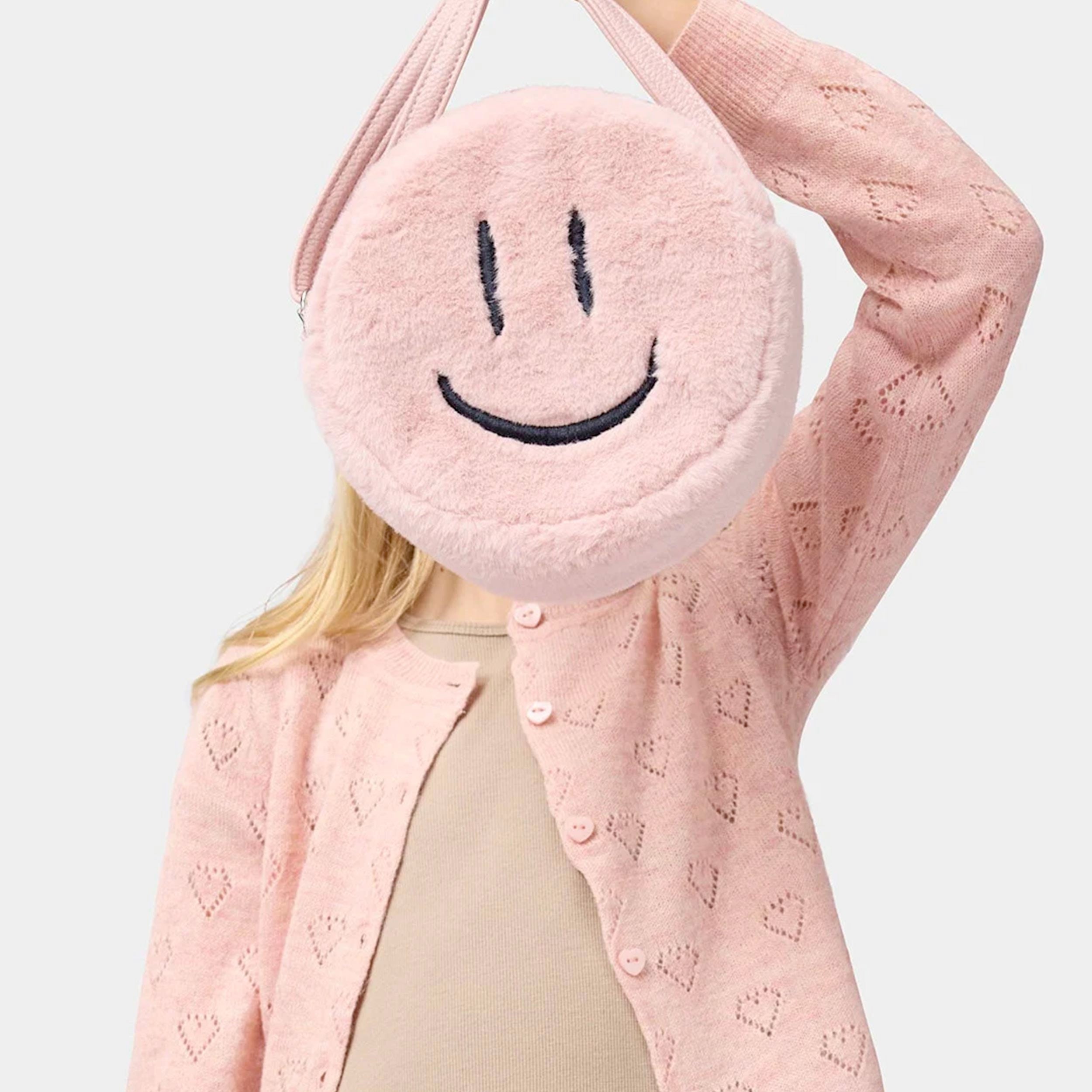 SMiley Pink Fur Bag Signed MOLO