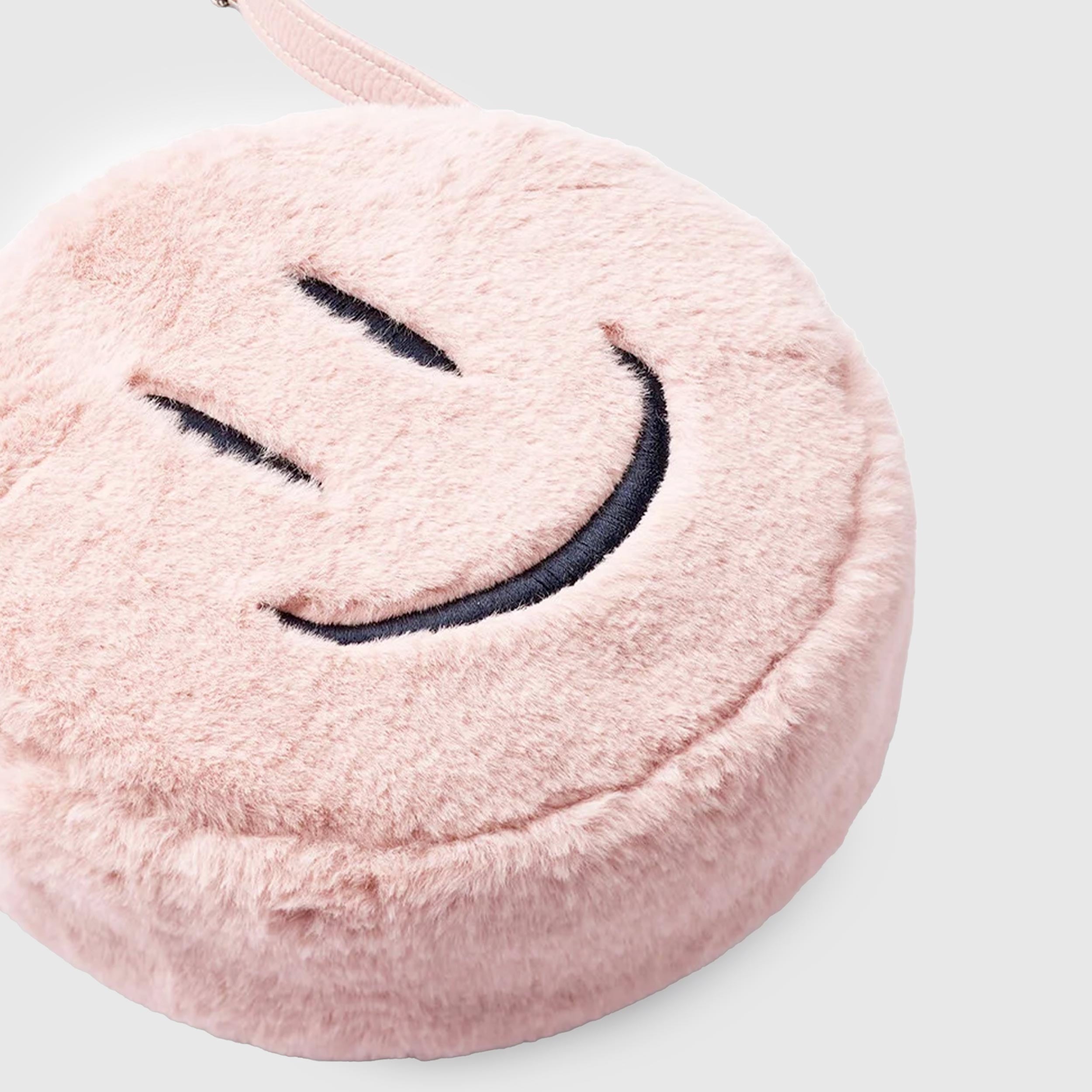 SMiley Pink Fur Bag Signed MOLO