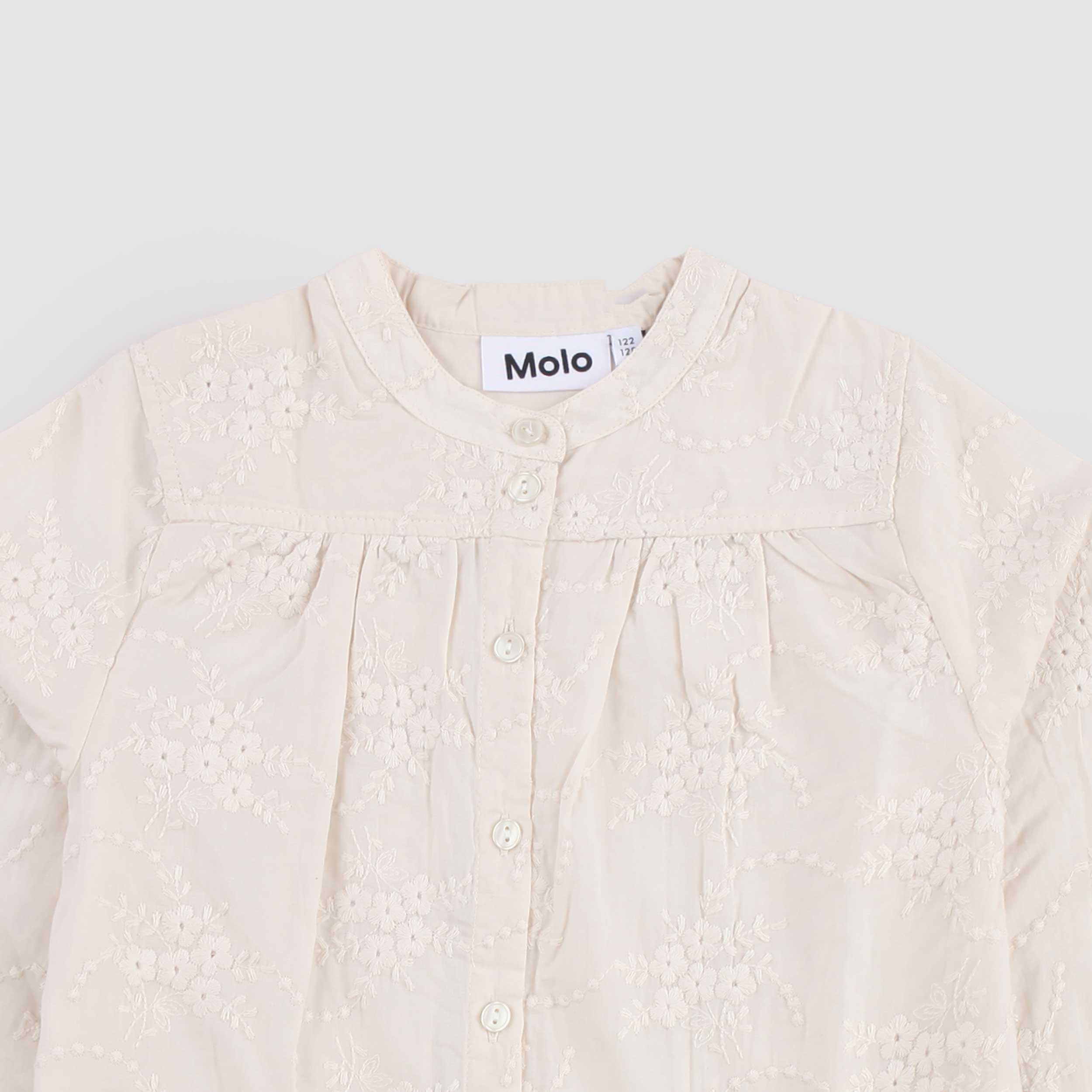 Camicia Beige Modello Collo alla Coreana Firmata MOLO