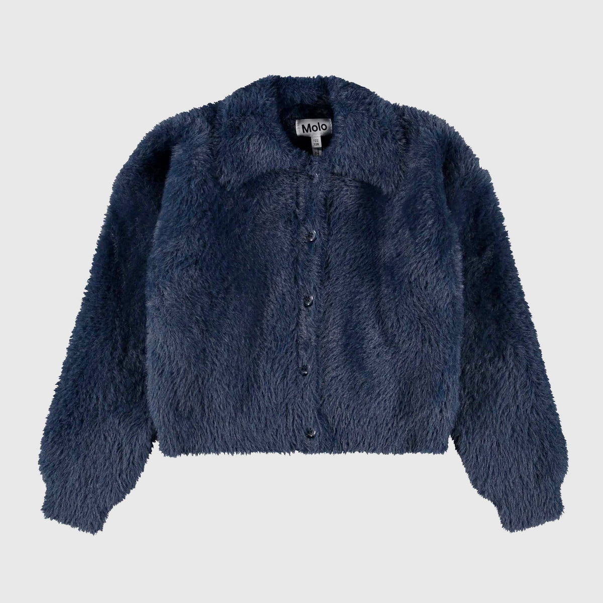 Blue Synthetic Fur Cardigan for Girl by MOLO