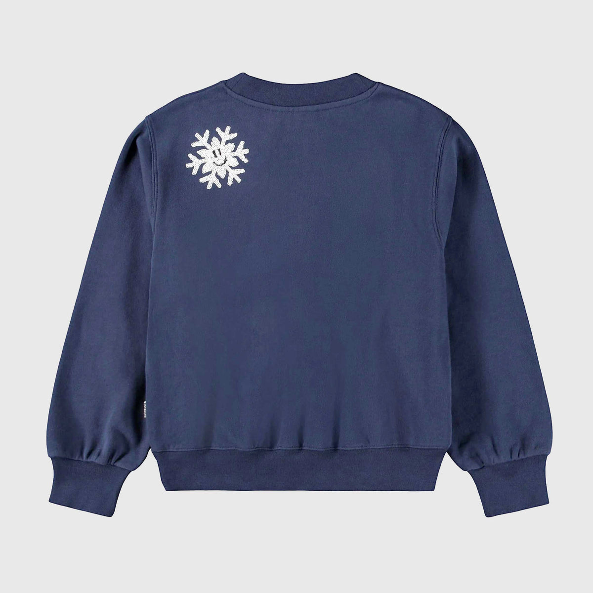 Blue Cotton Sweatshirt with Sequins for Girl by MOLO