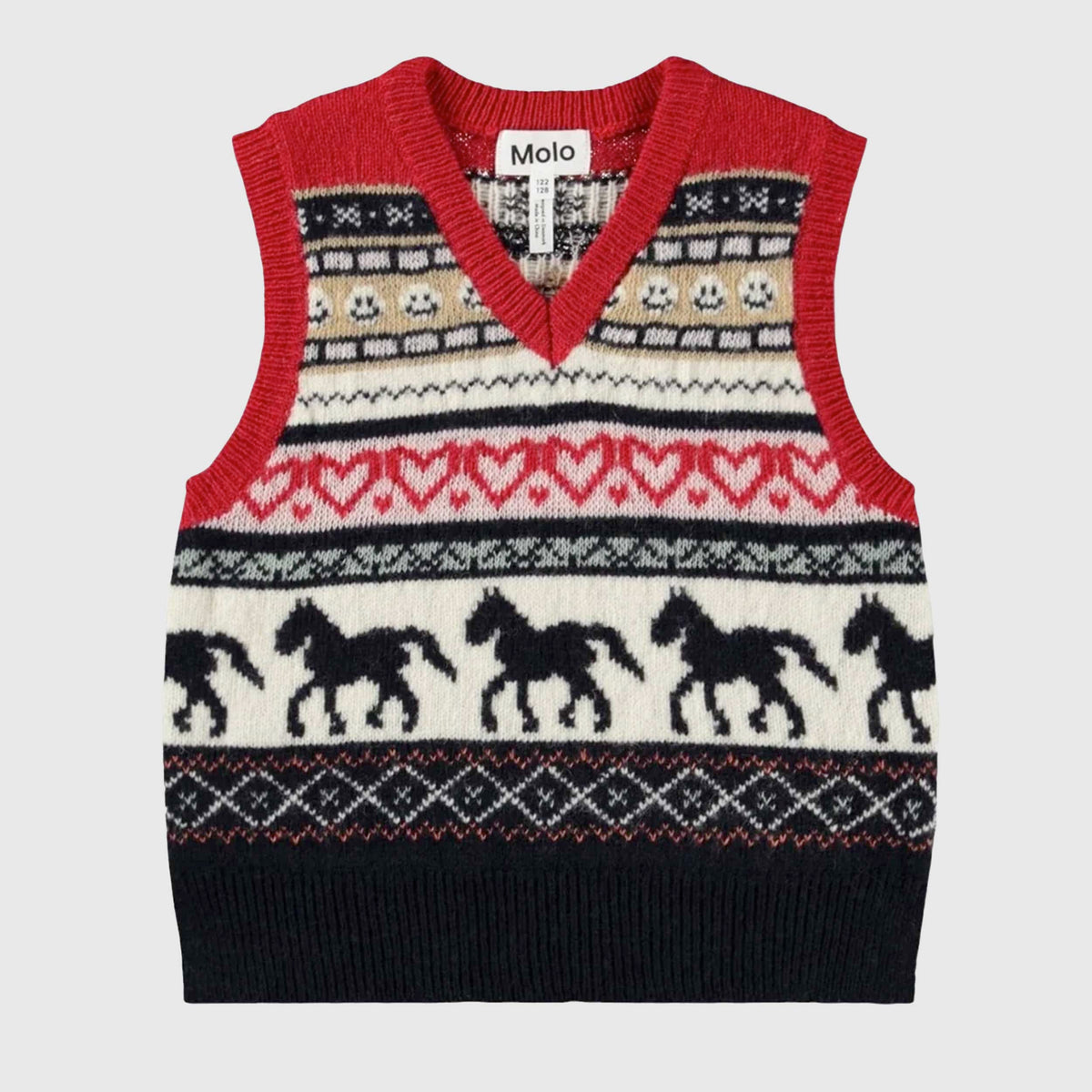 Grace Multicolor V-Neck Vest for Kids by MOLO