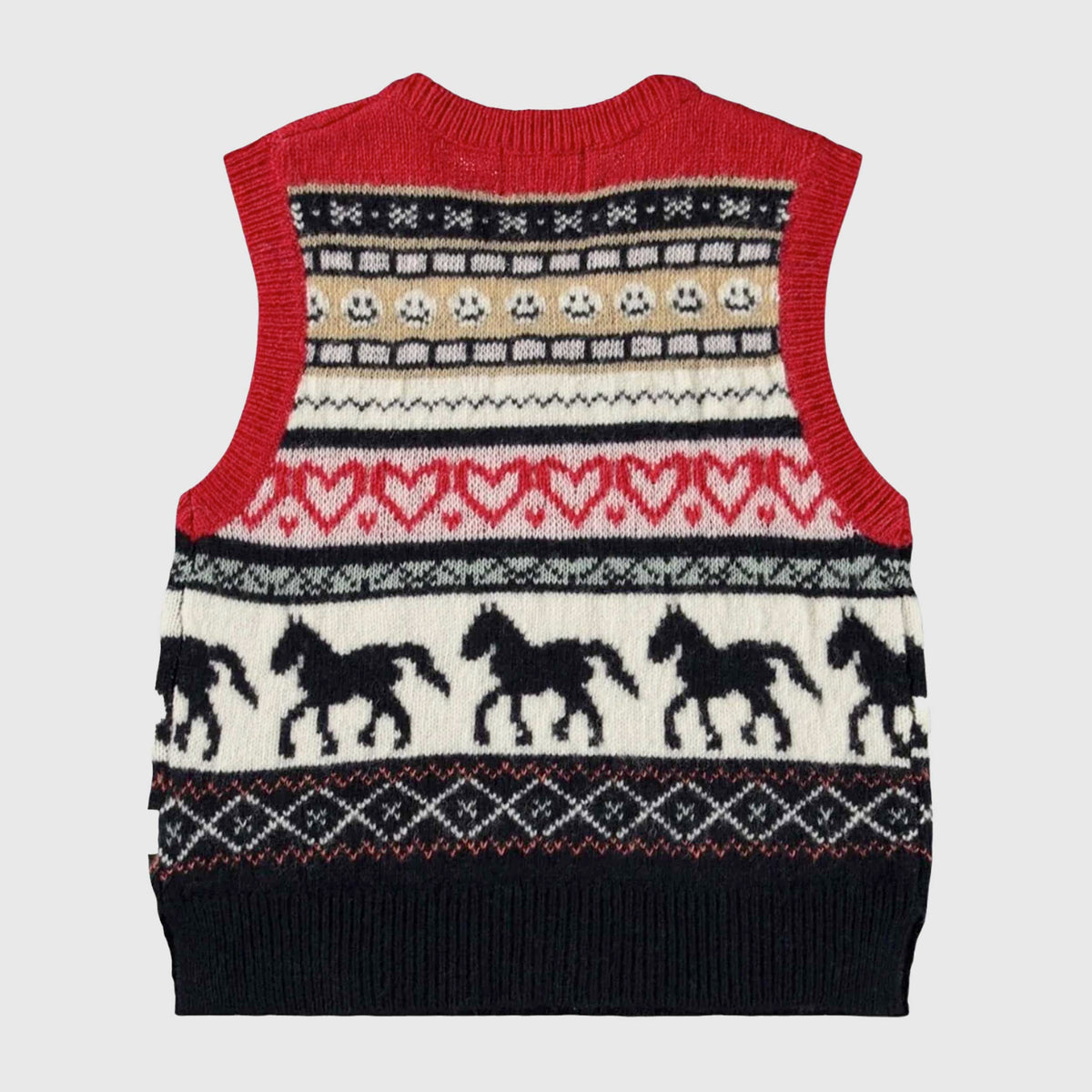 Grace Multicolor V-Neck Vest for Kids by MOLO