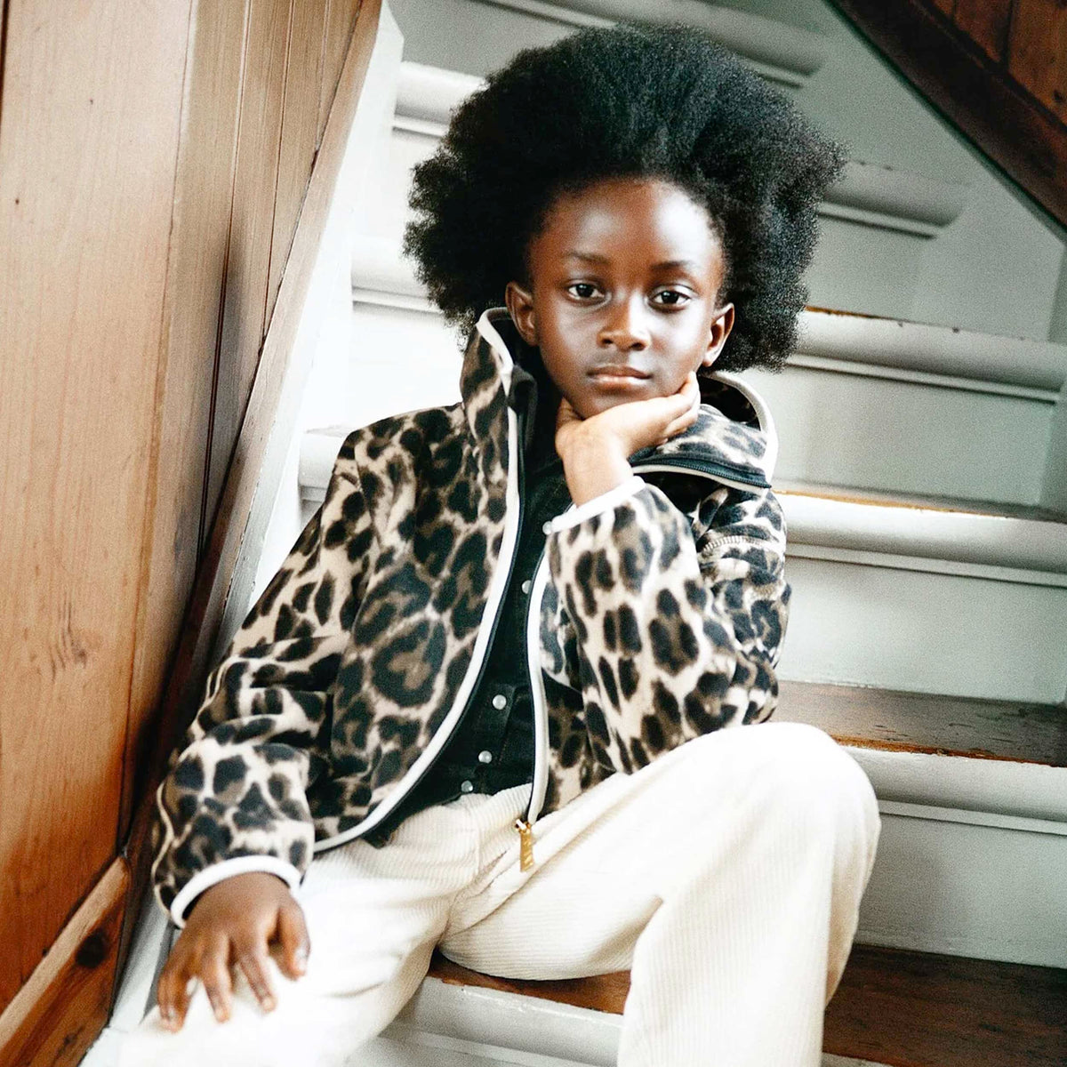 Korean Neck Spotted Sweatshirt by MOLO