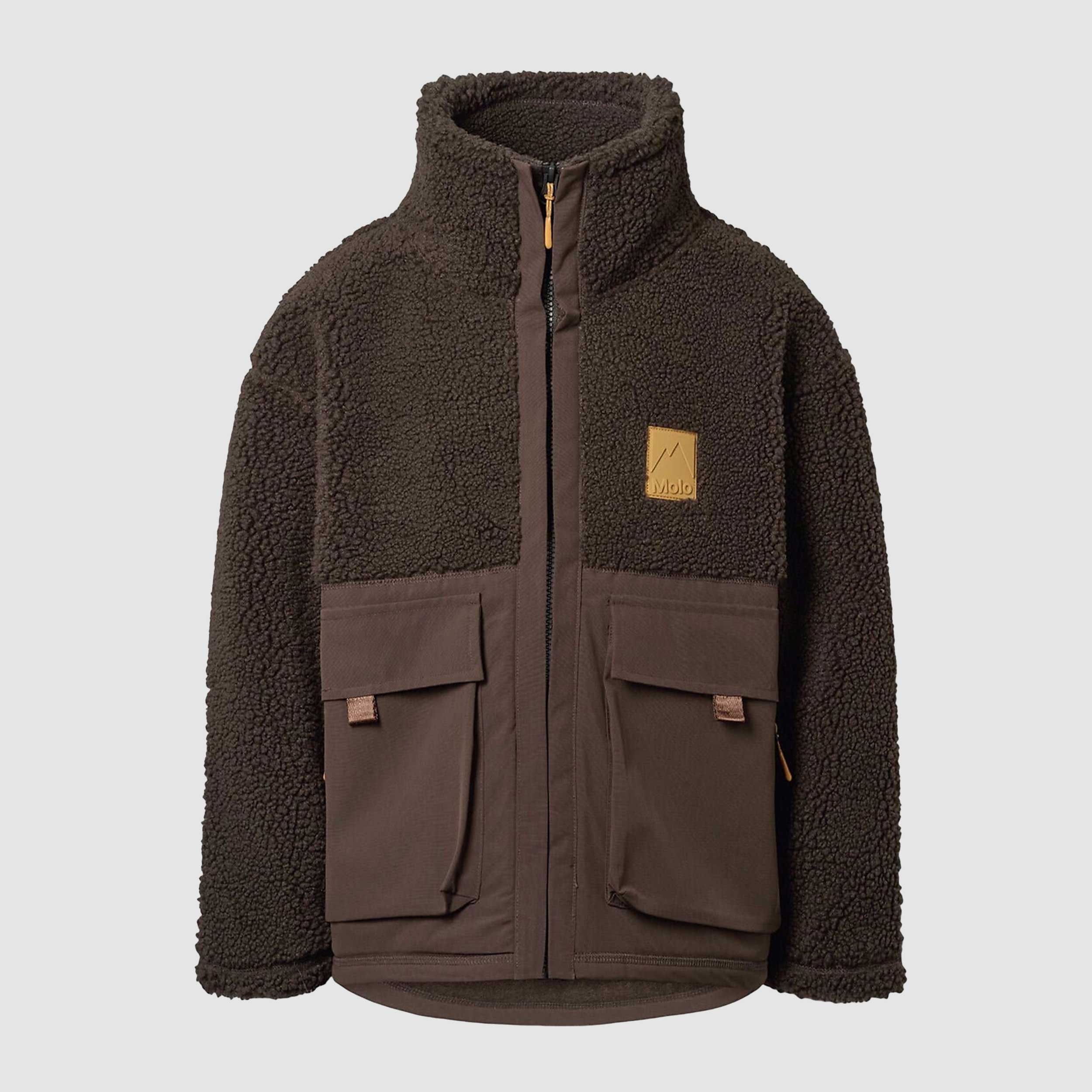 Utha Brown Beaded Jacket for Boys by MOLO