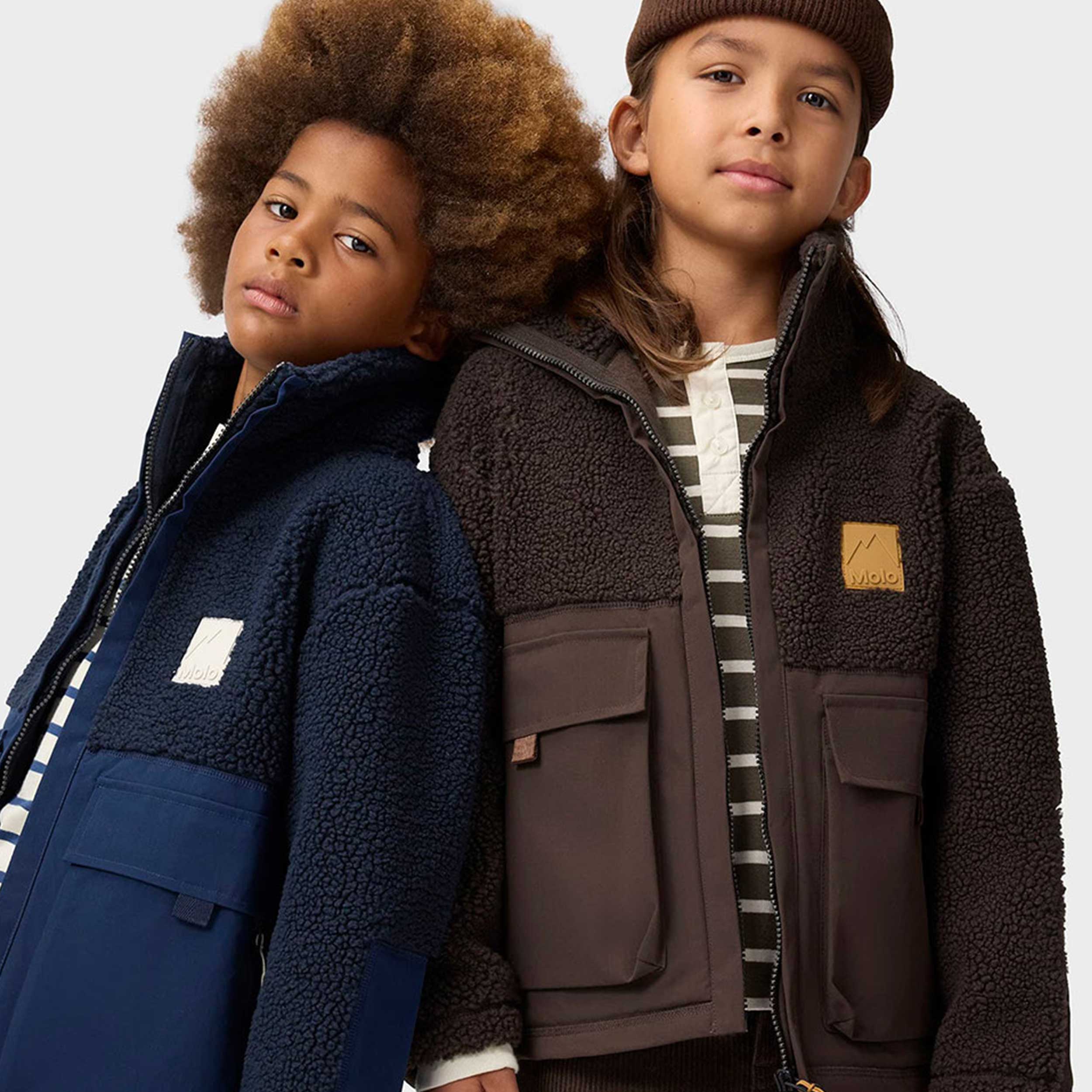 Utha Brown Beaded Jacket for Boys by MOLO