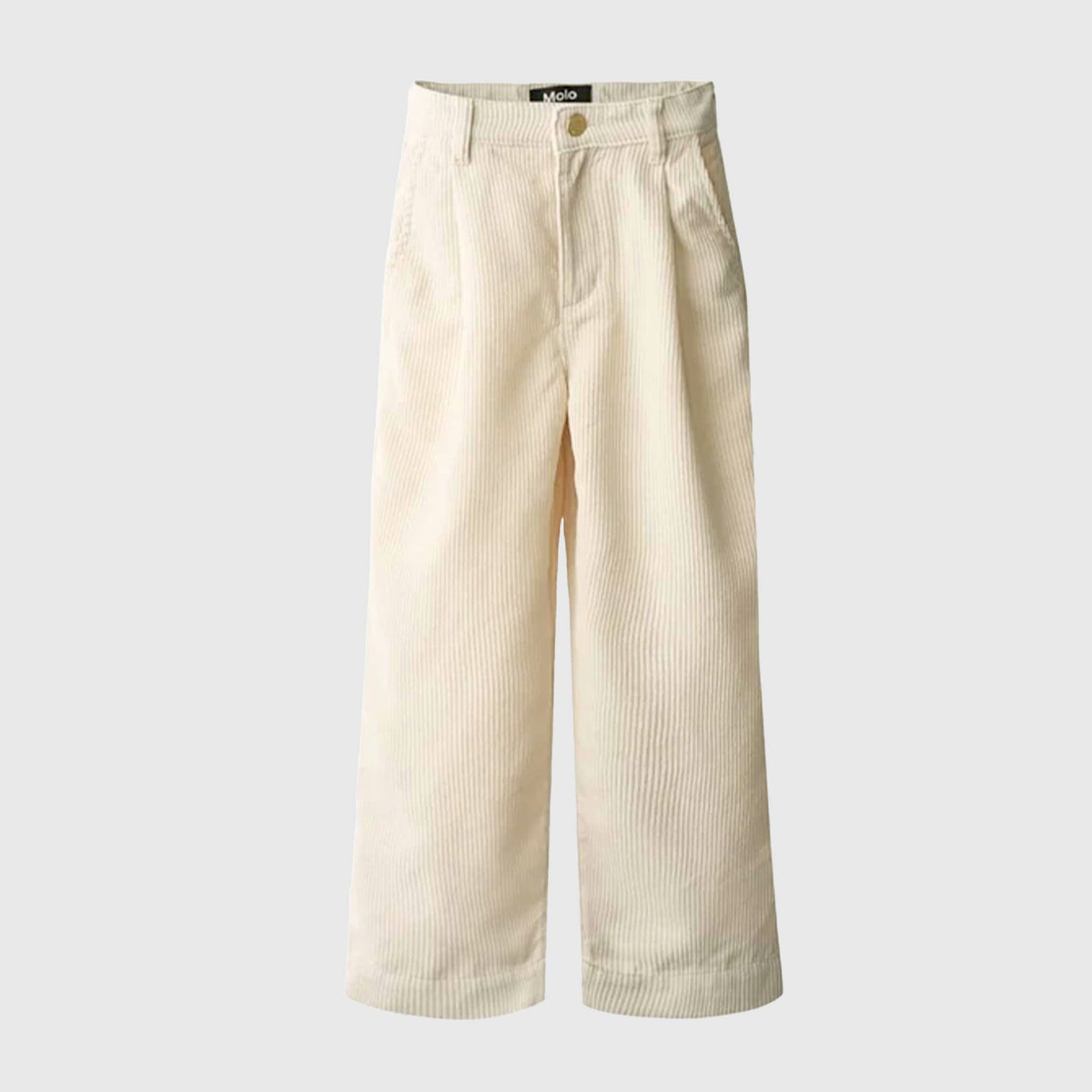 Beige Alaine Ribbed Velvet Trousers for Boys by MOLO