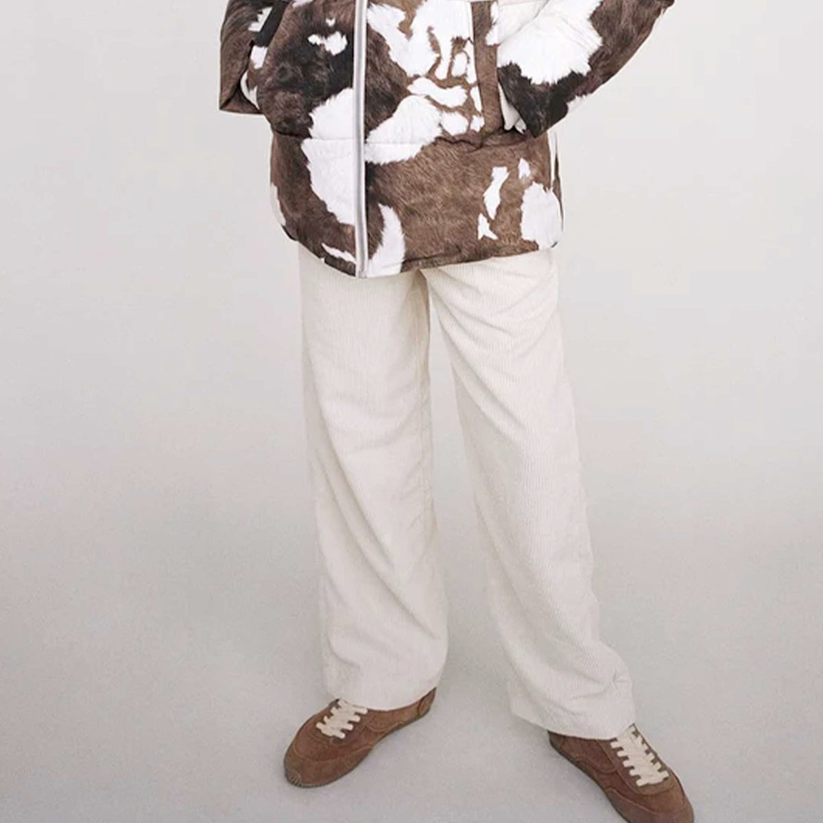 Beige Alaine Ribbed Velvet Trousers for Boys by MOLO