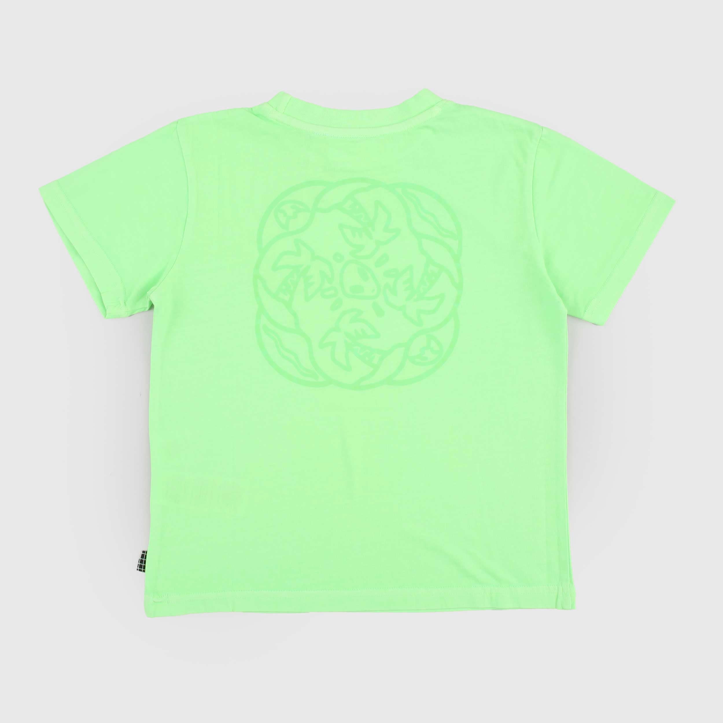 T-shirt Verde Fluo a Coste Firmata MOLO
