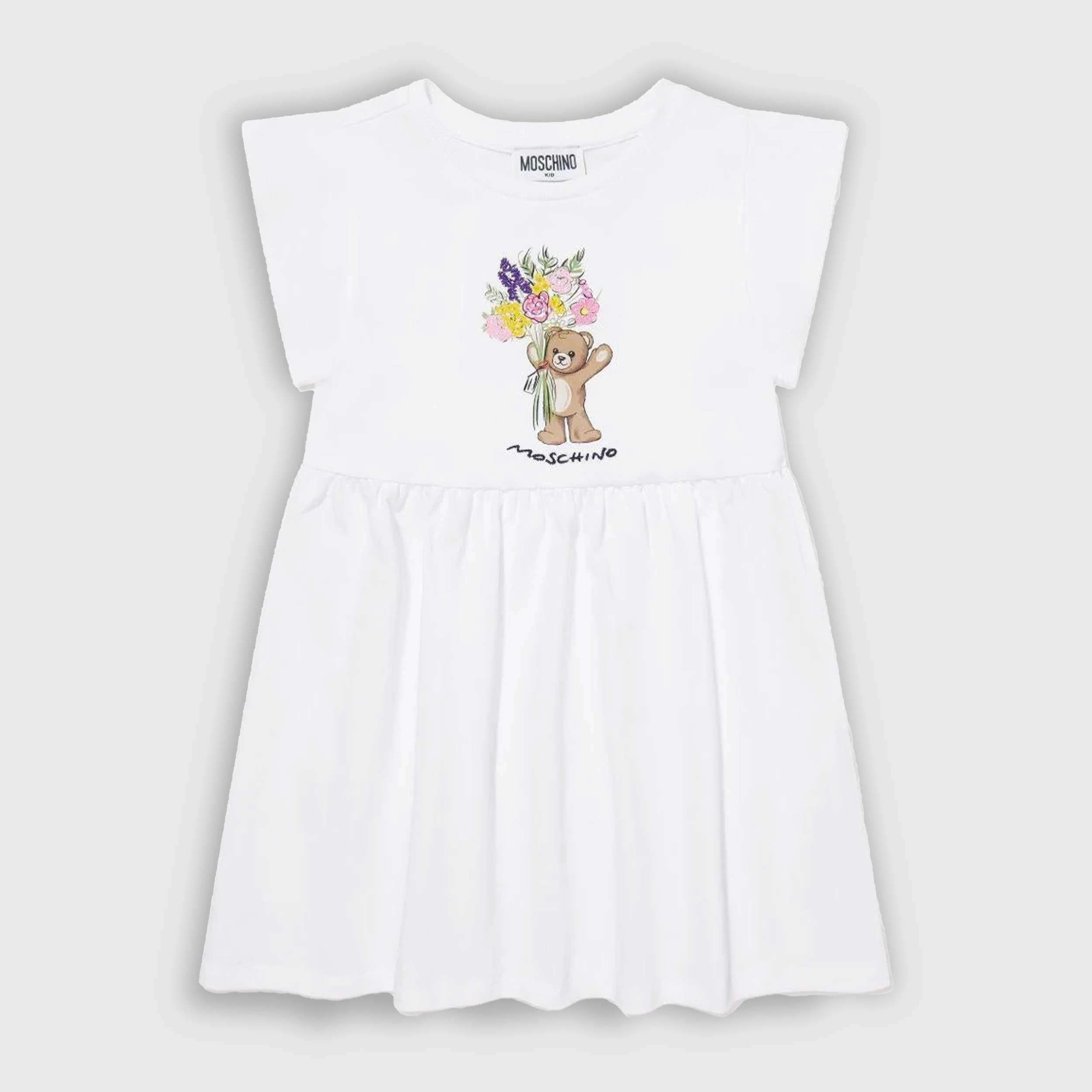 ABITO Bianco con Piccole Pieghe Firmato MOSCHINO