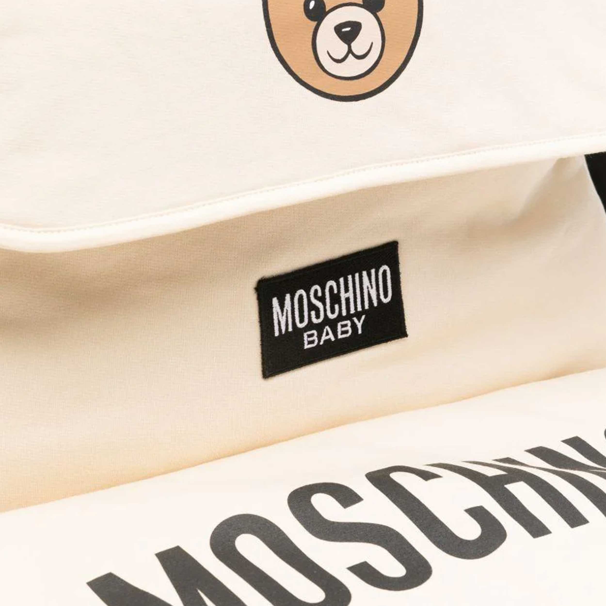 Borsa Mamma Beige con Stampa Teddy Firmata MOSCHINO