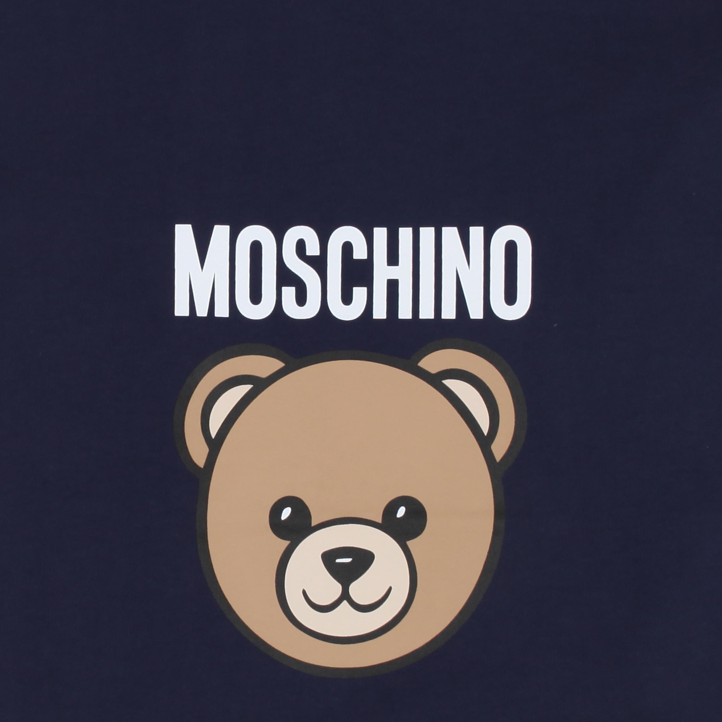 Copertina Blu con Logo Iconico Firmata MOSCHINO