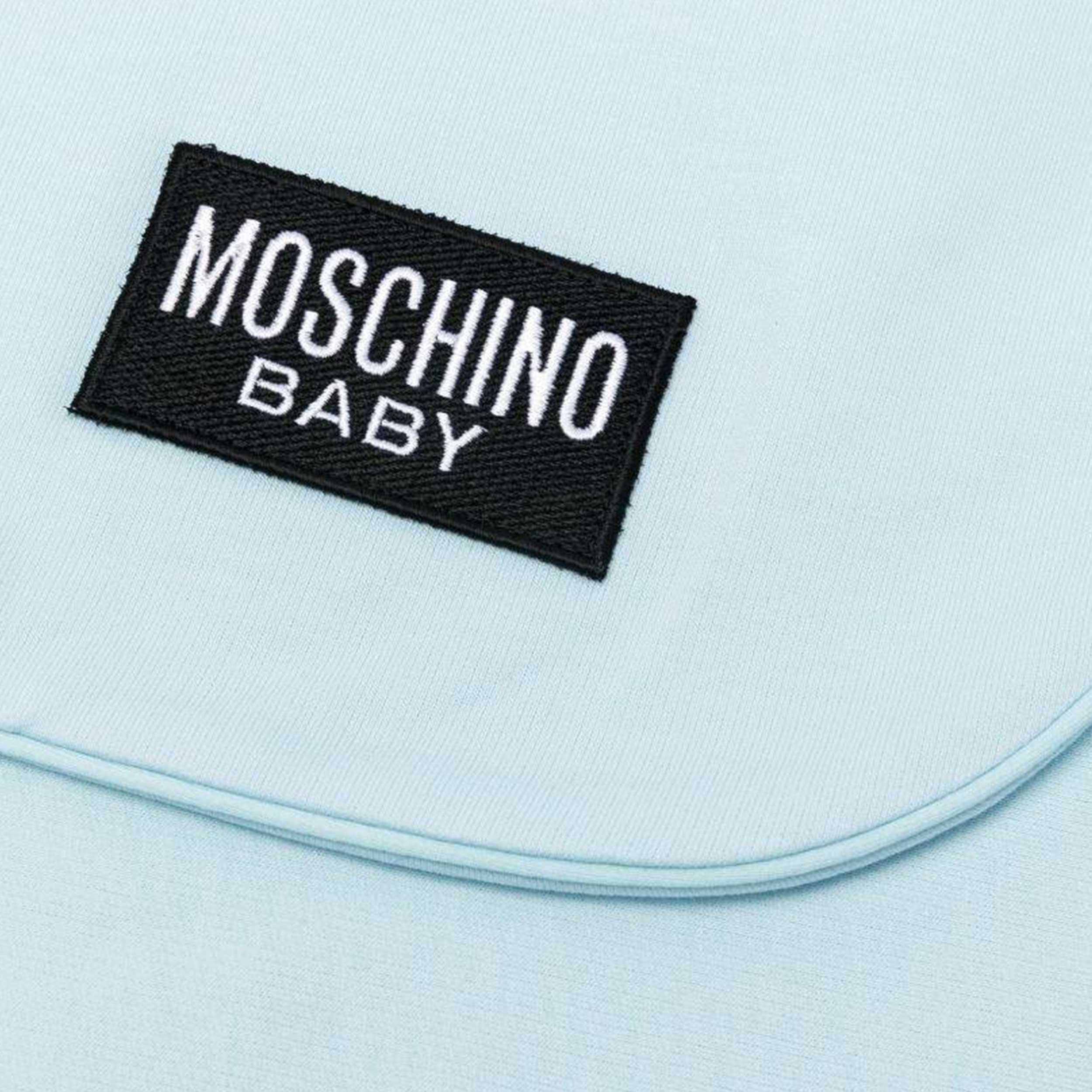 Copertina Celeste per Neonati Firmata MOSCHINO