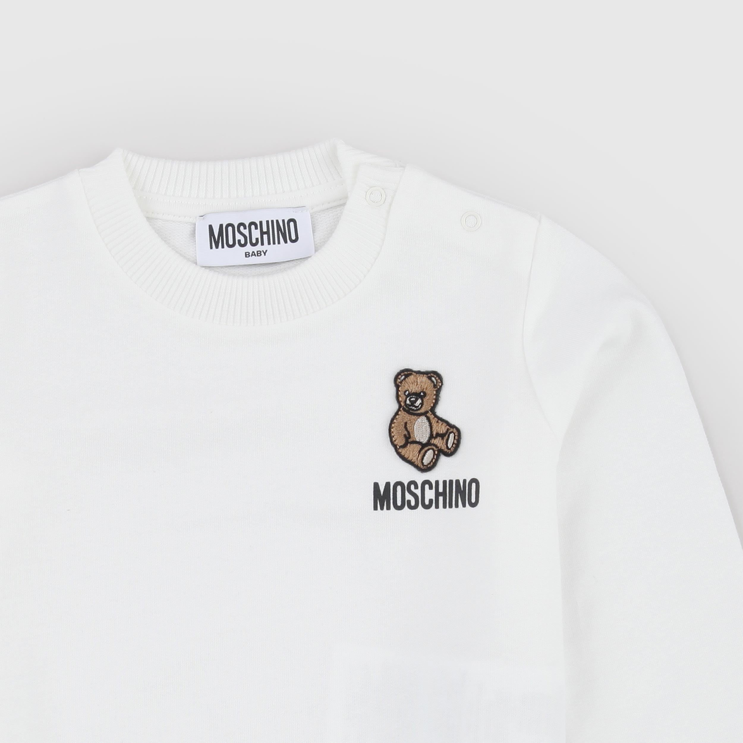 MOSCHINO White Snap-On Sweatshirt