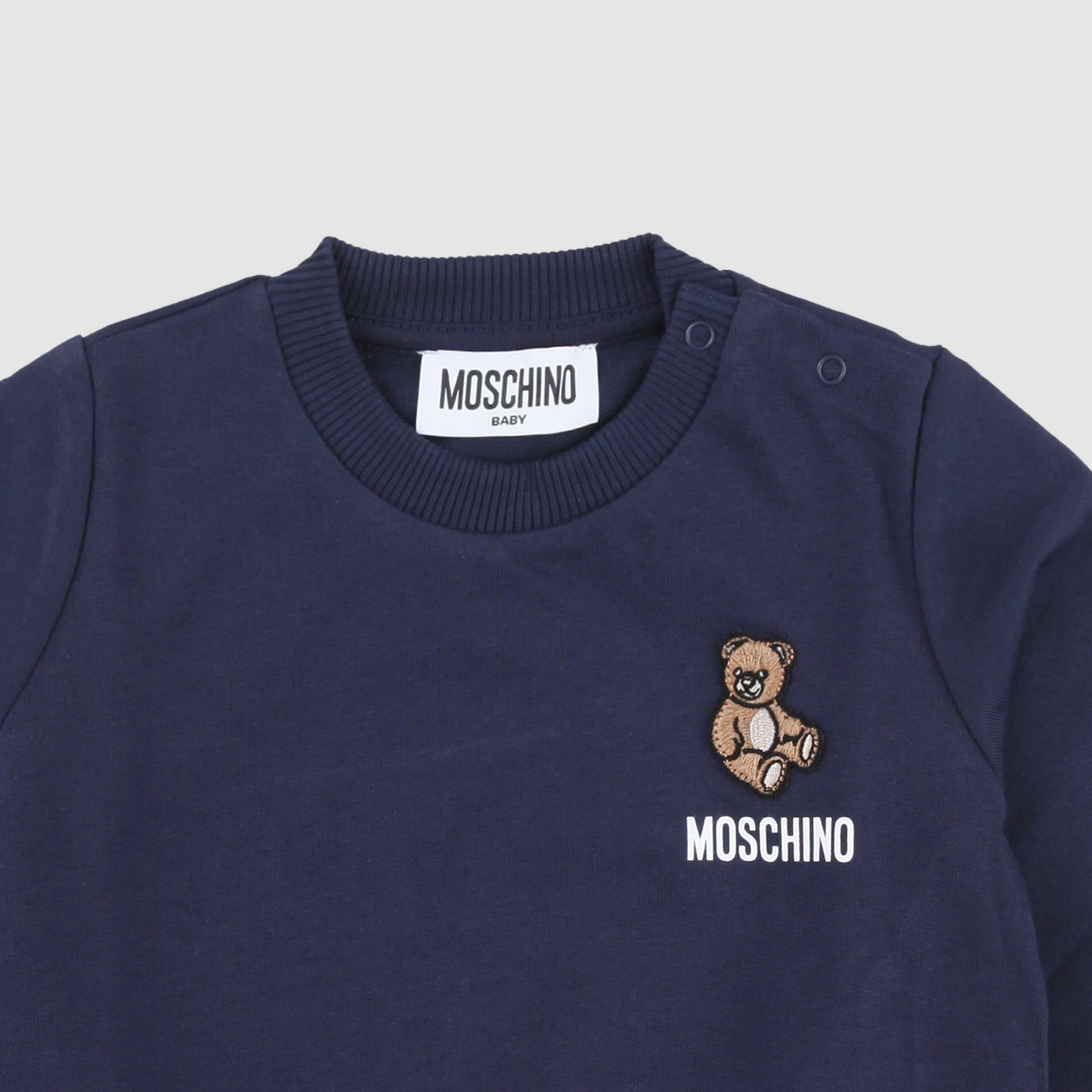 MOSCHINO Iconic Teddy Bear Blue Sweatshirt