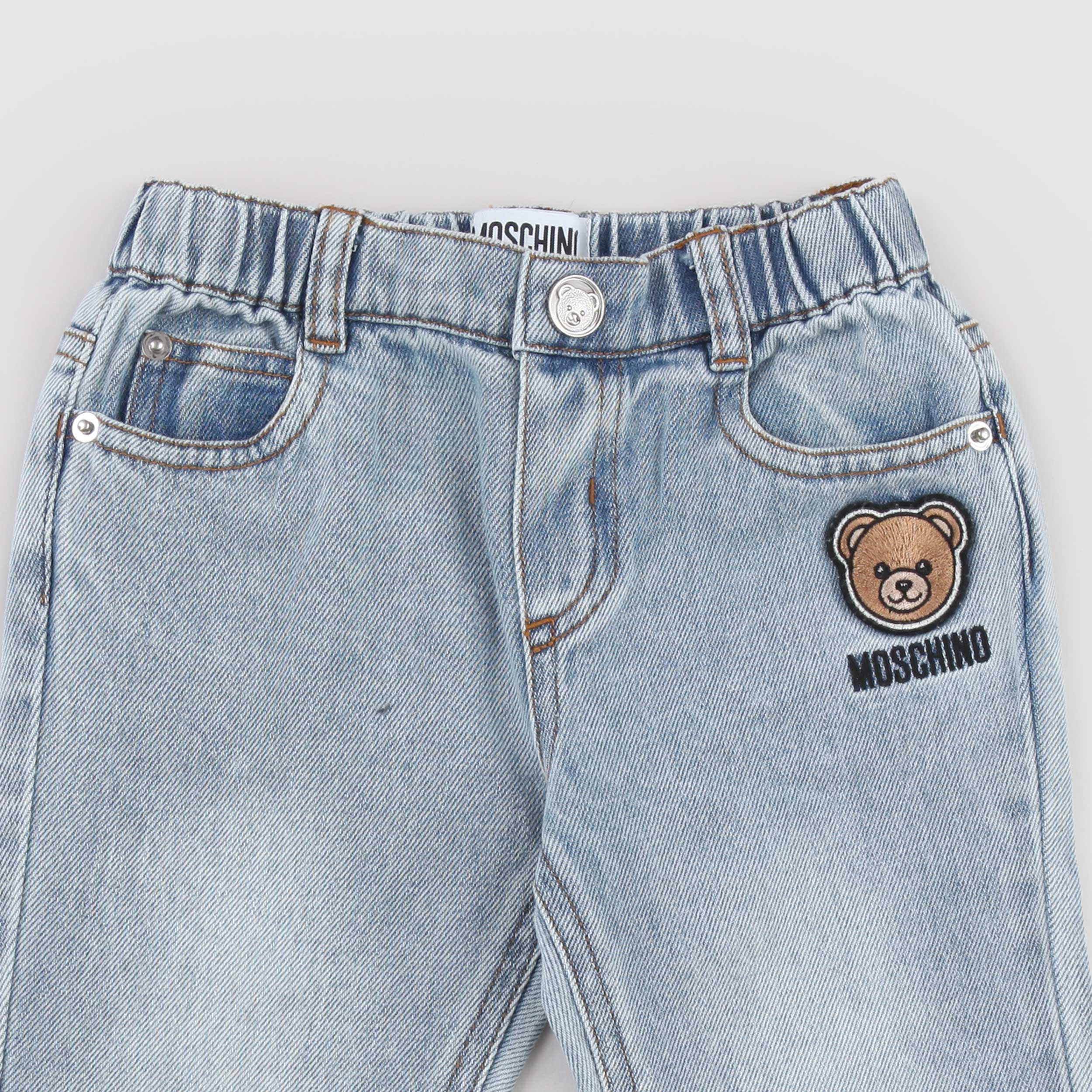 Jeans in Denim Blu Chiaro Firmato MOSCHINO