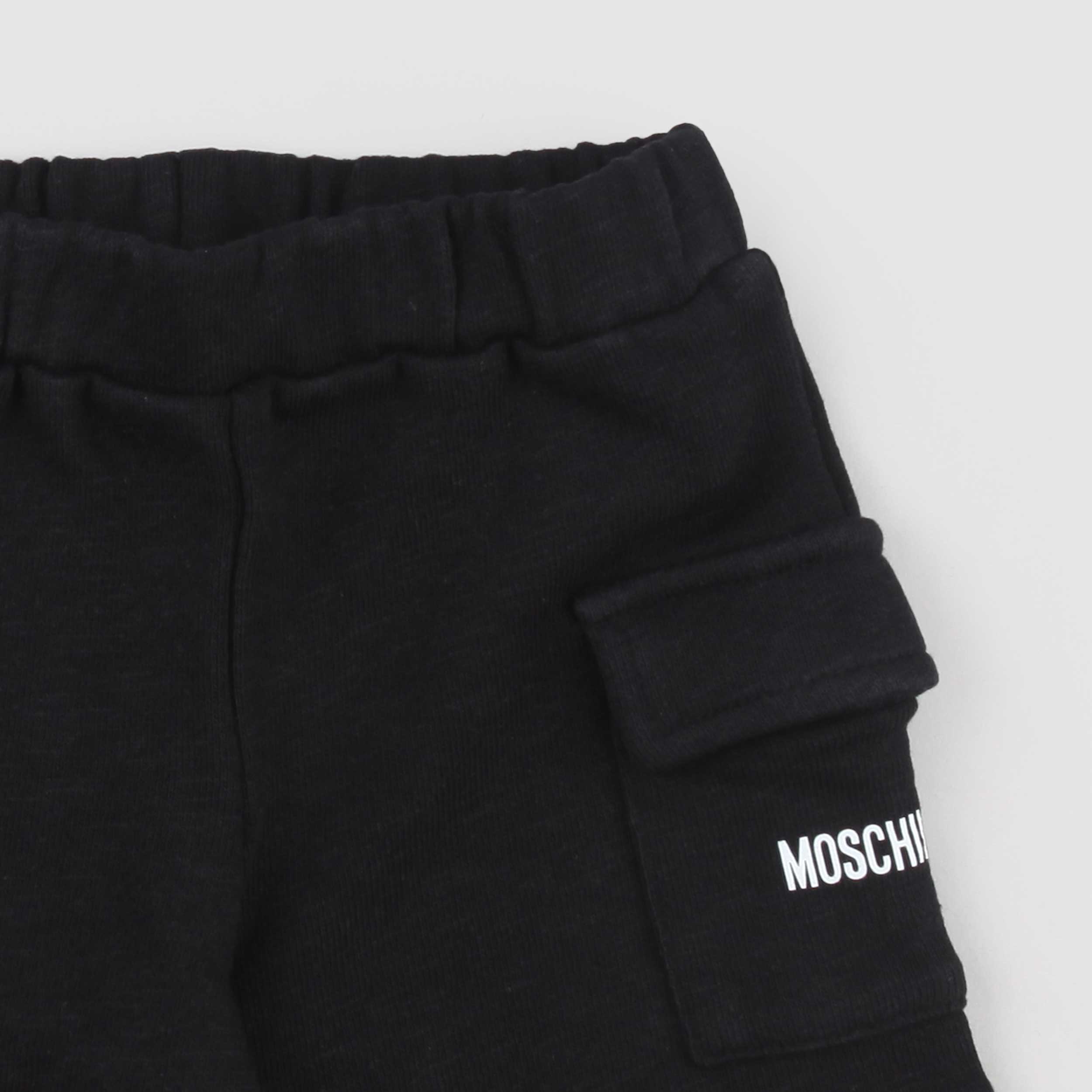 Black Shorts with Small Moschino Writing