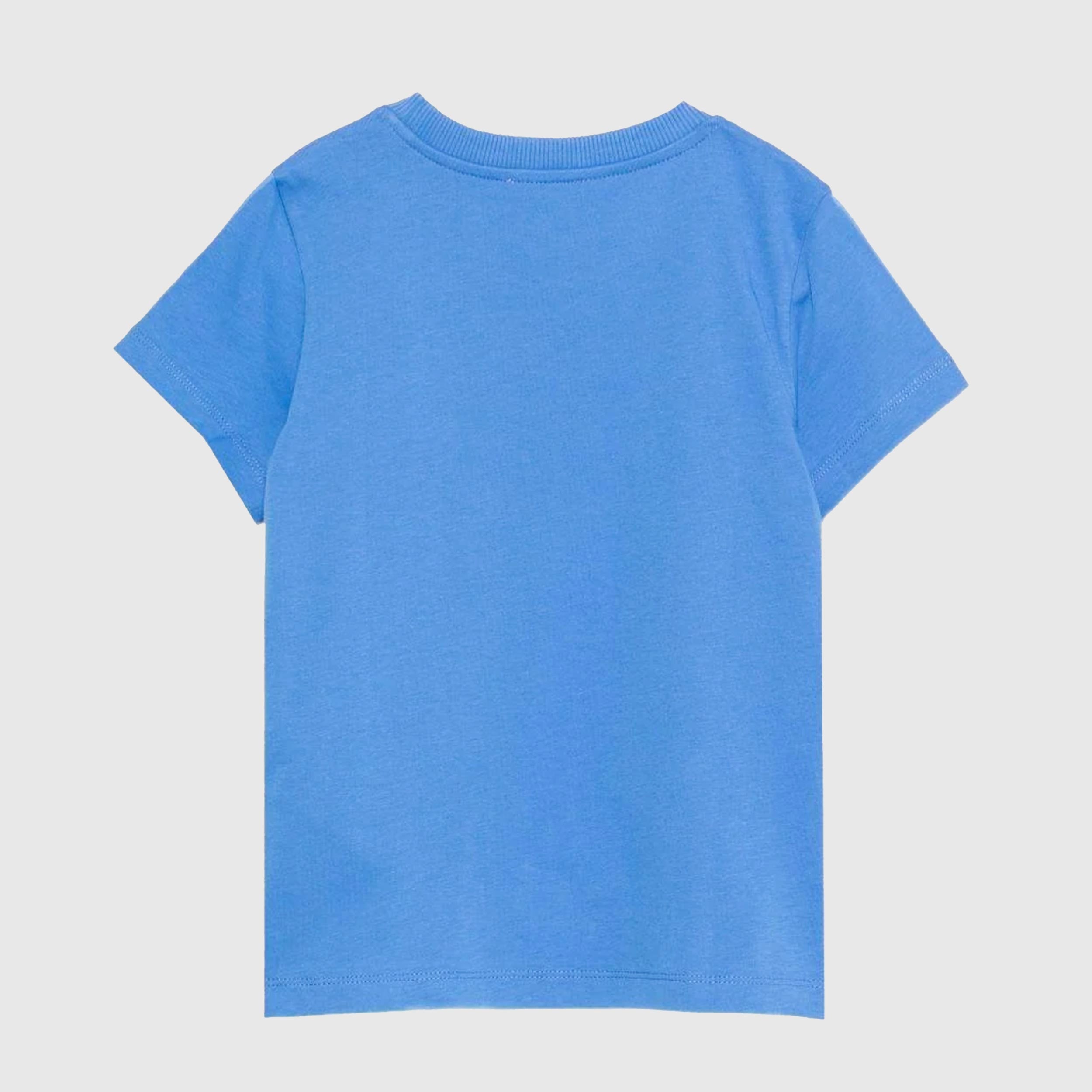 T-shirt Azzurra Girocollo Firmata MOSCHINO