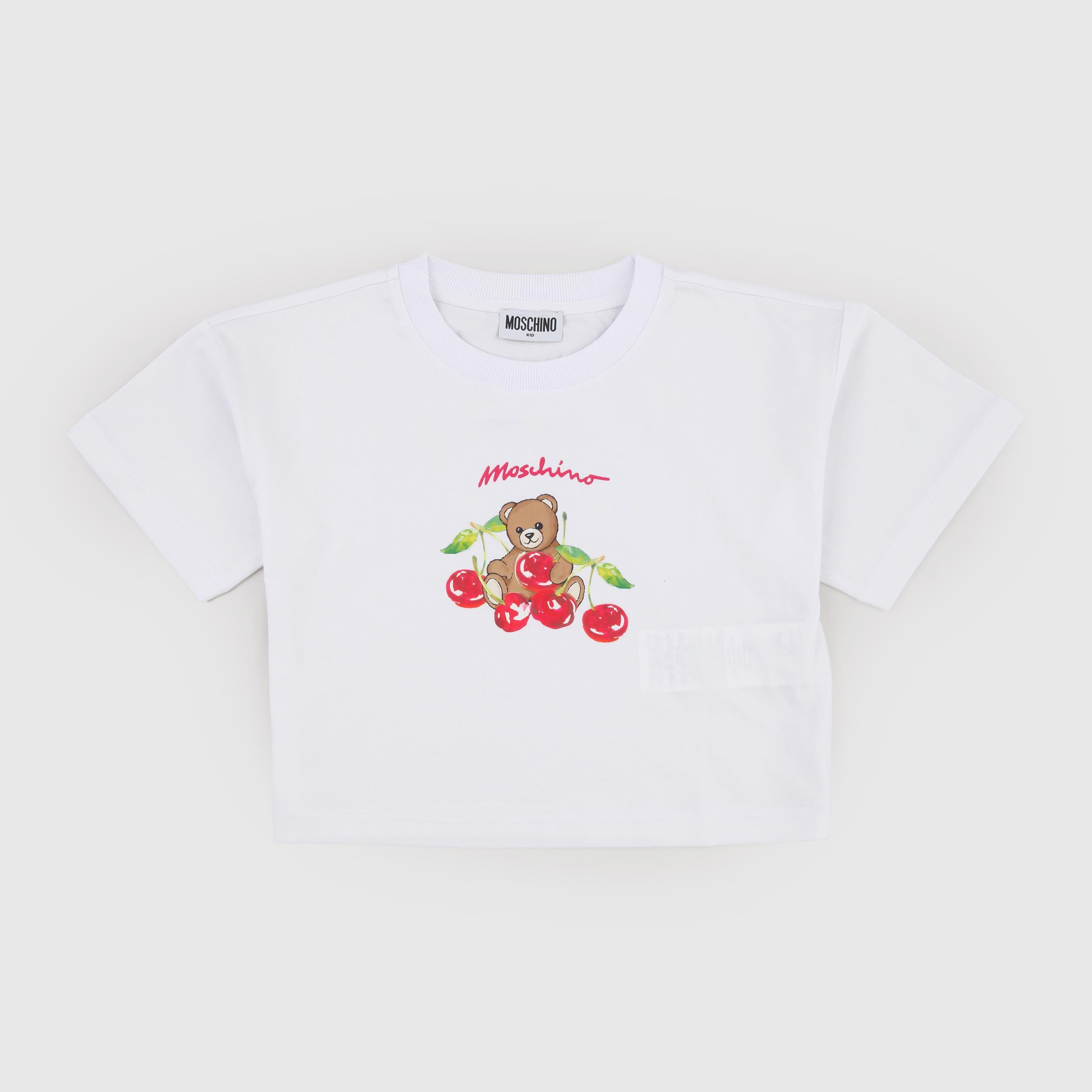 T-shirt Bianca Modello Scatoletta Firmata MOSCHINO