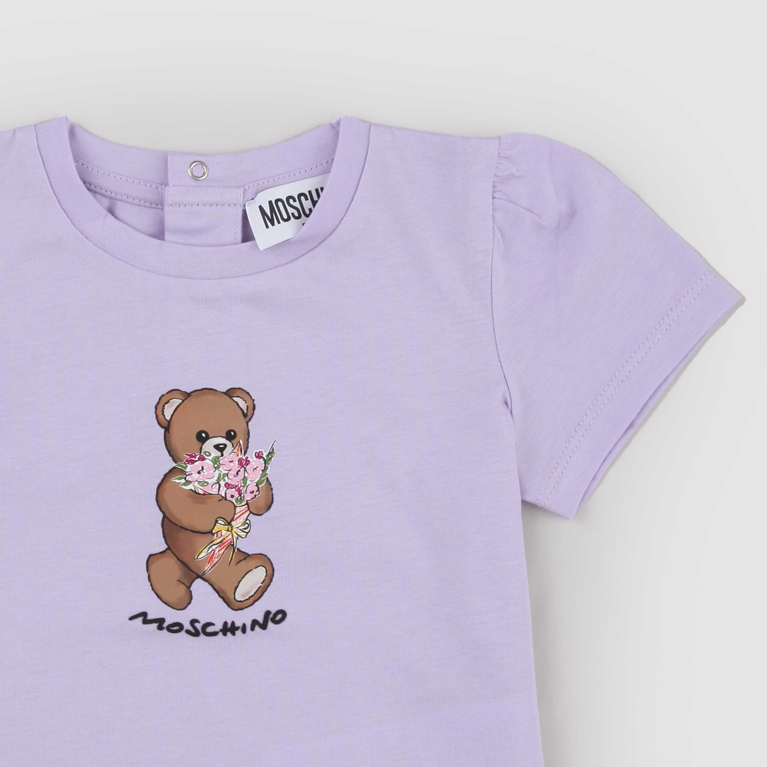 T-shirt Glicine con Stampa Iconica Firmata MOSCHINO