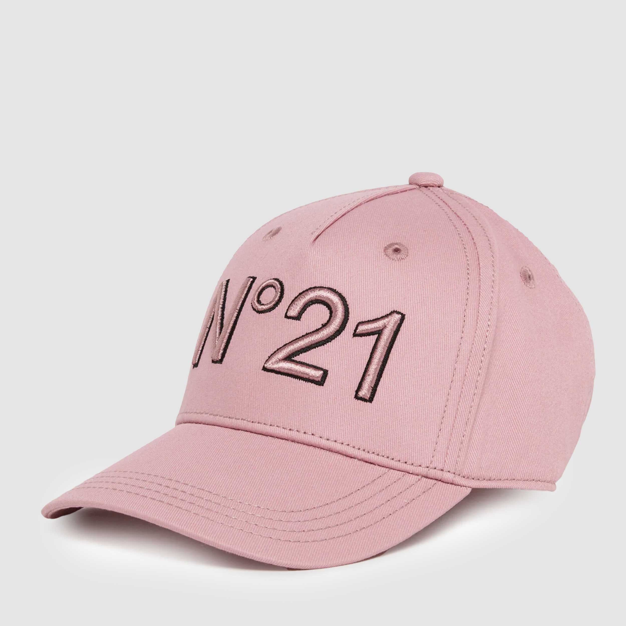 Cappello Rosa da Baseball in Gabardina Firmato N 21