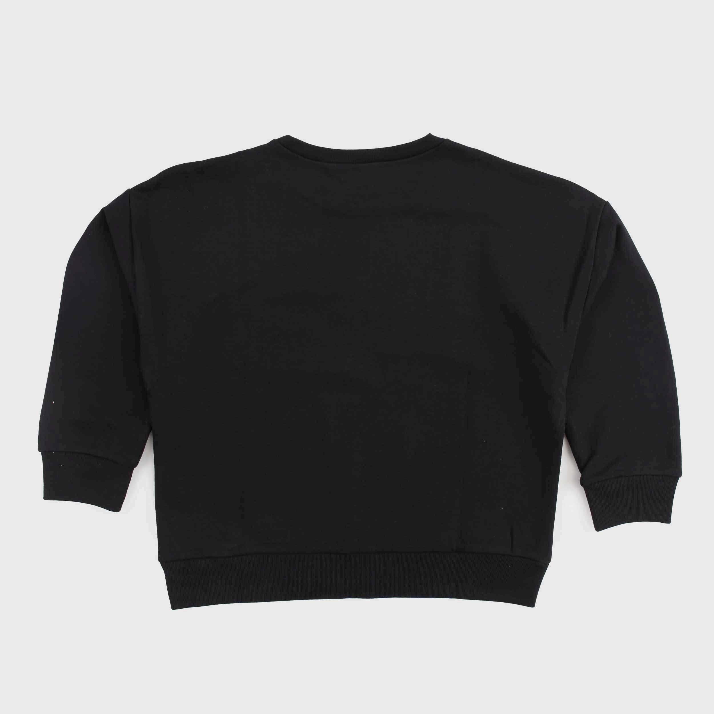 Felpa Nera Con Logo In Contrasto Sul Davanti Firmata N.21