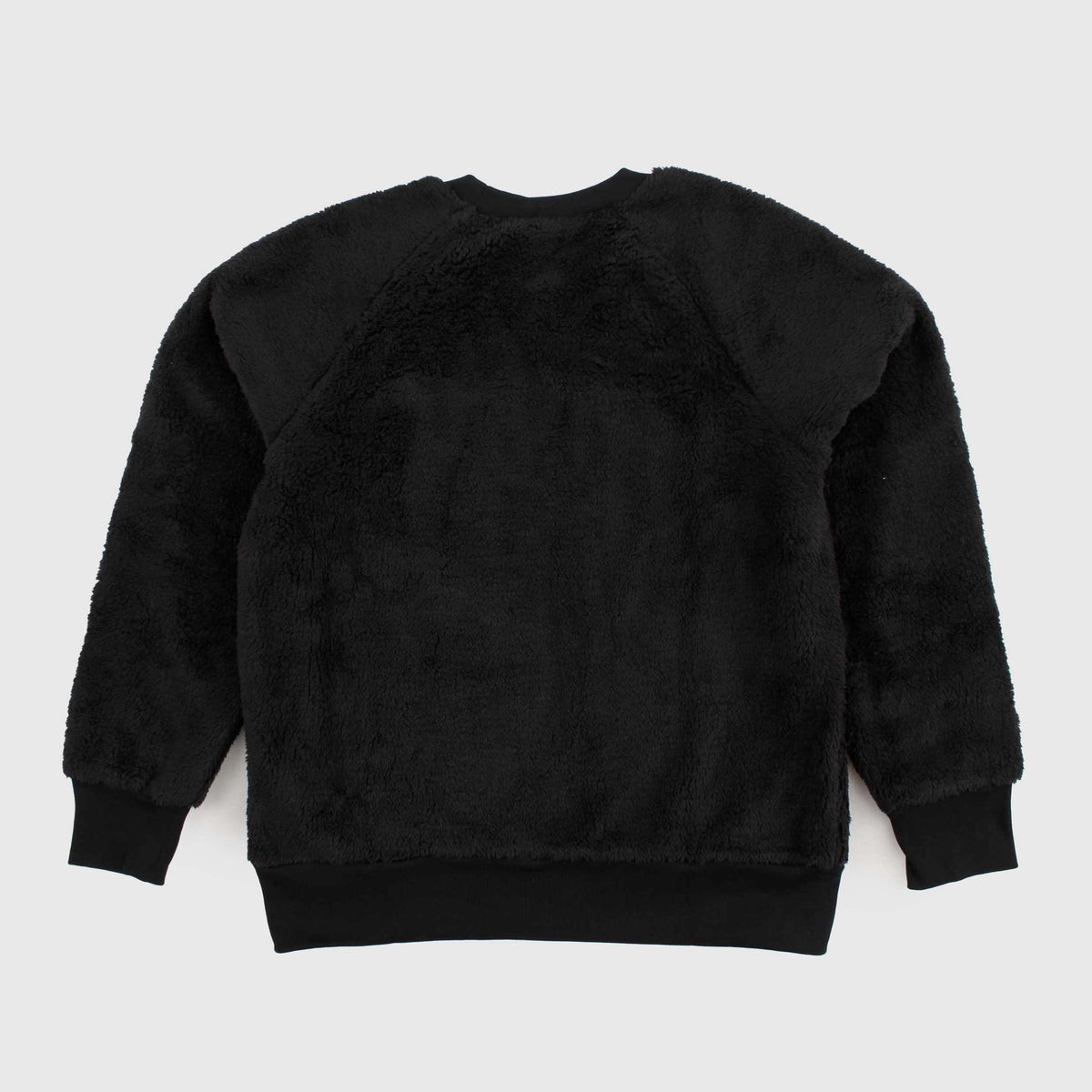 Black Sweatshirt in Fleece and Waterproof Fabric for Boys by N°21
