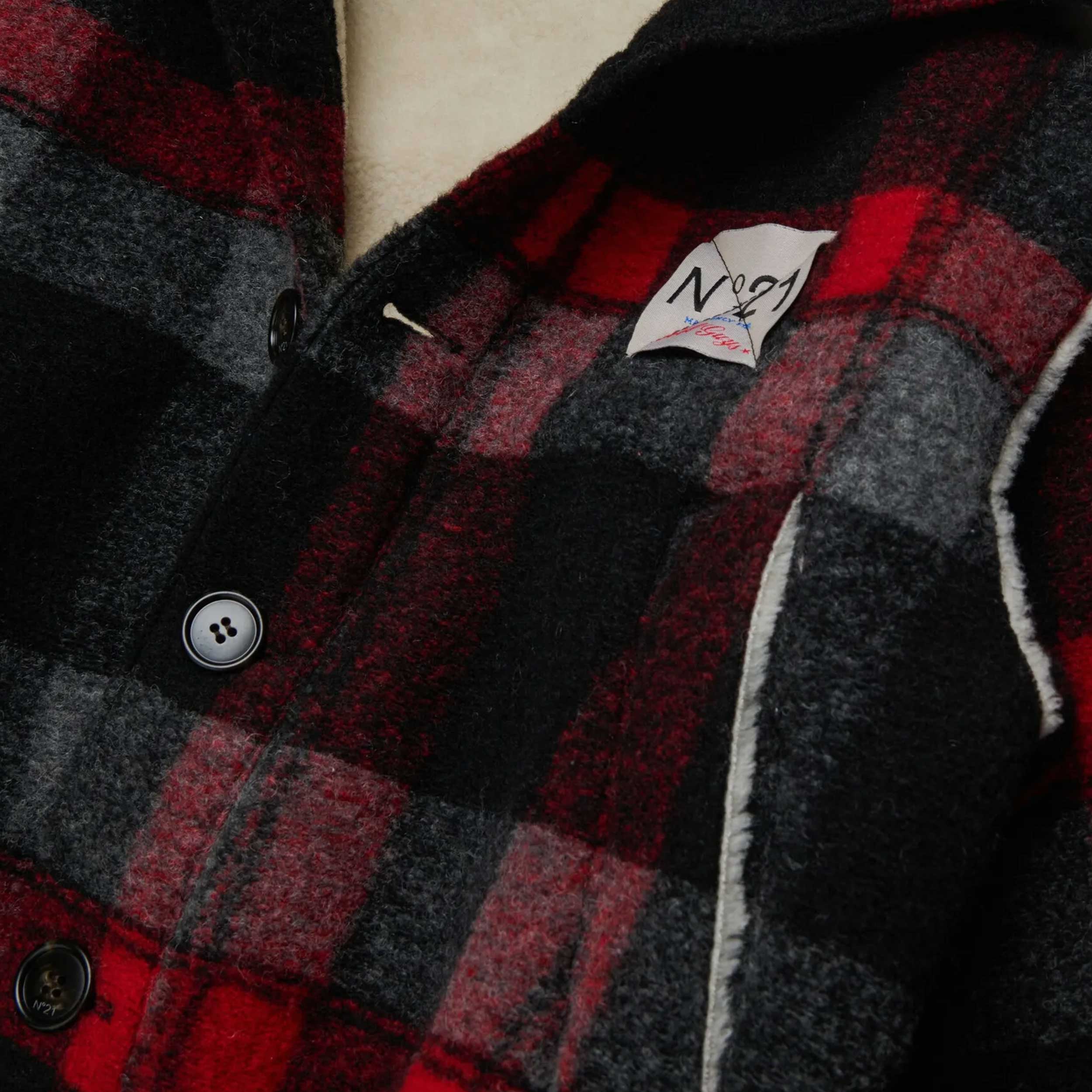 Tricolour Check Jacket for Boys Signed MM6