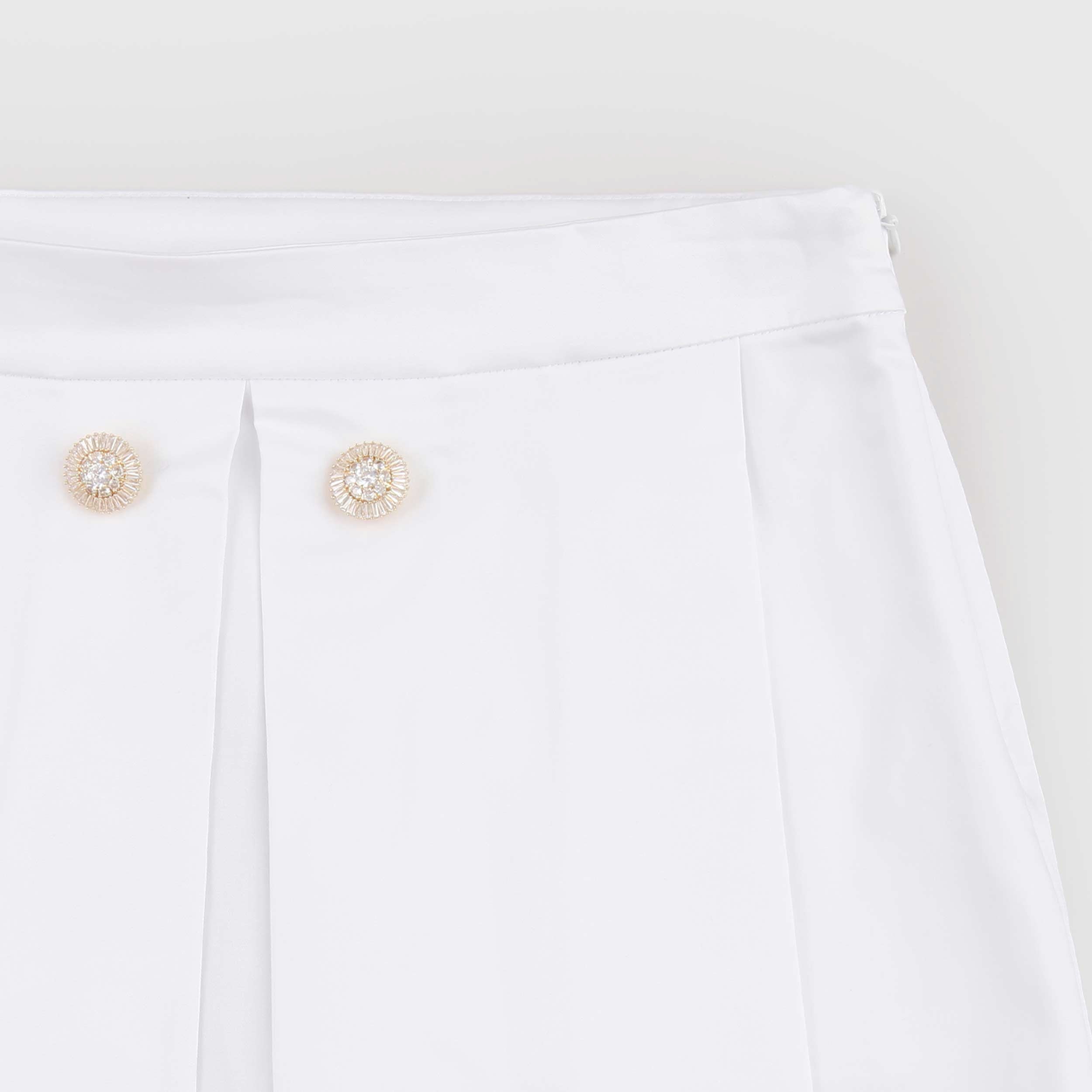 White Skirt with Side Zip by N 21