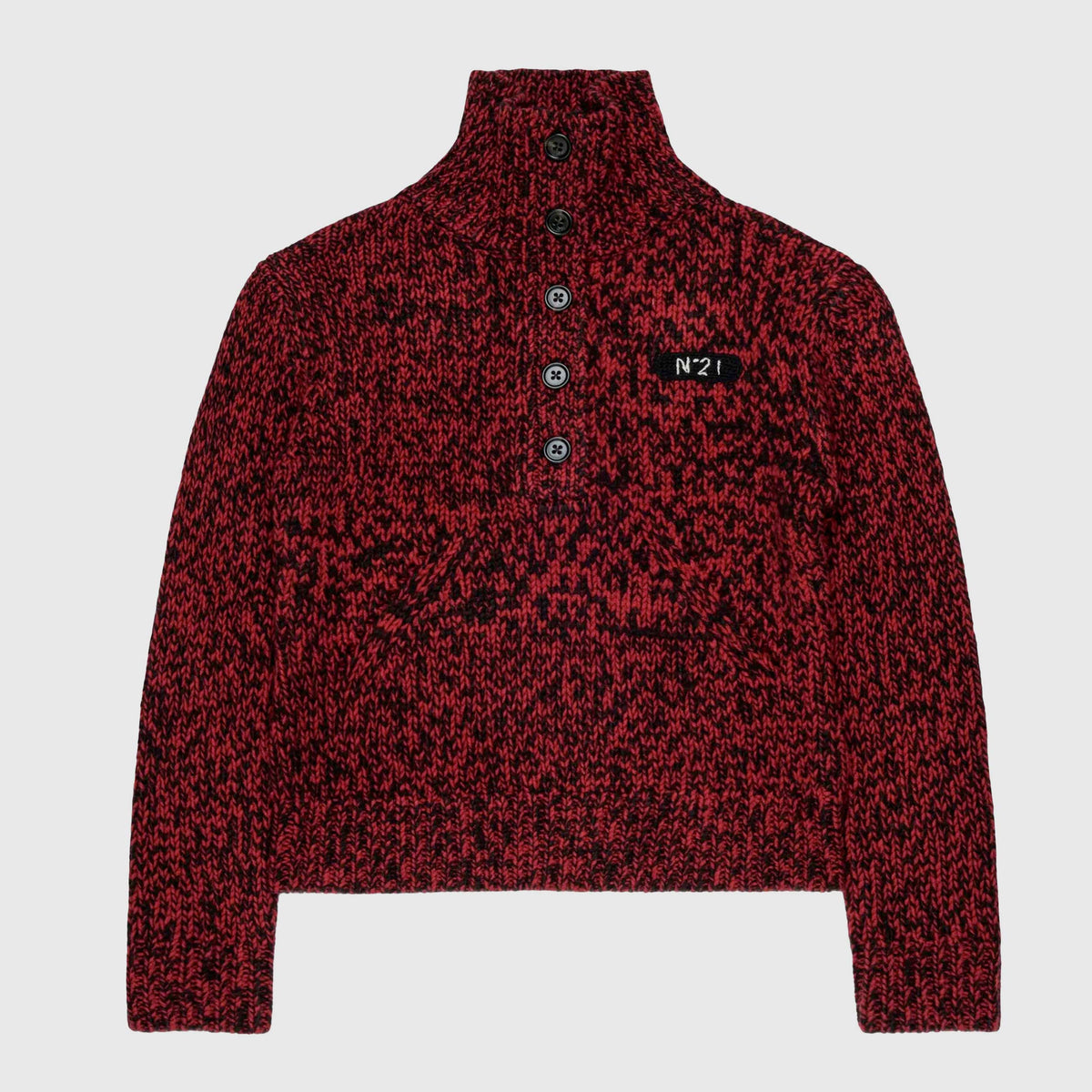 Red and Black Pullover with Tag for Girl by MM6