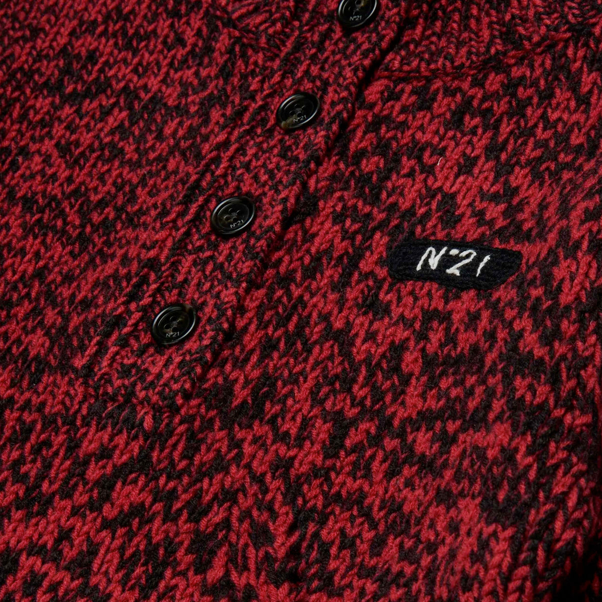 Red and Black Pullover with Tag for Girl by MM6