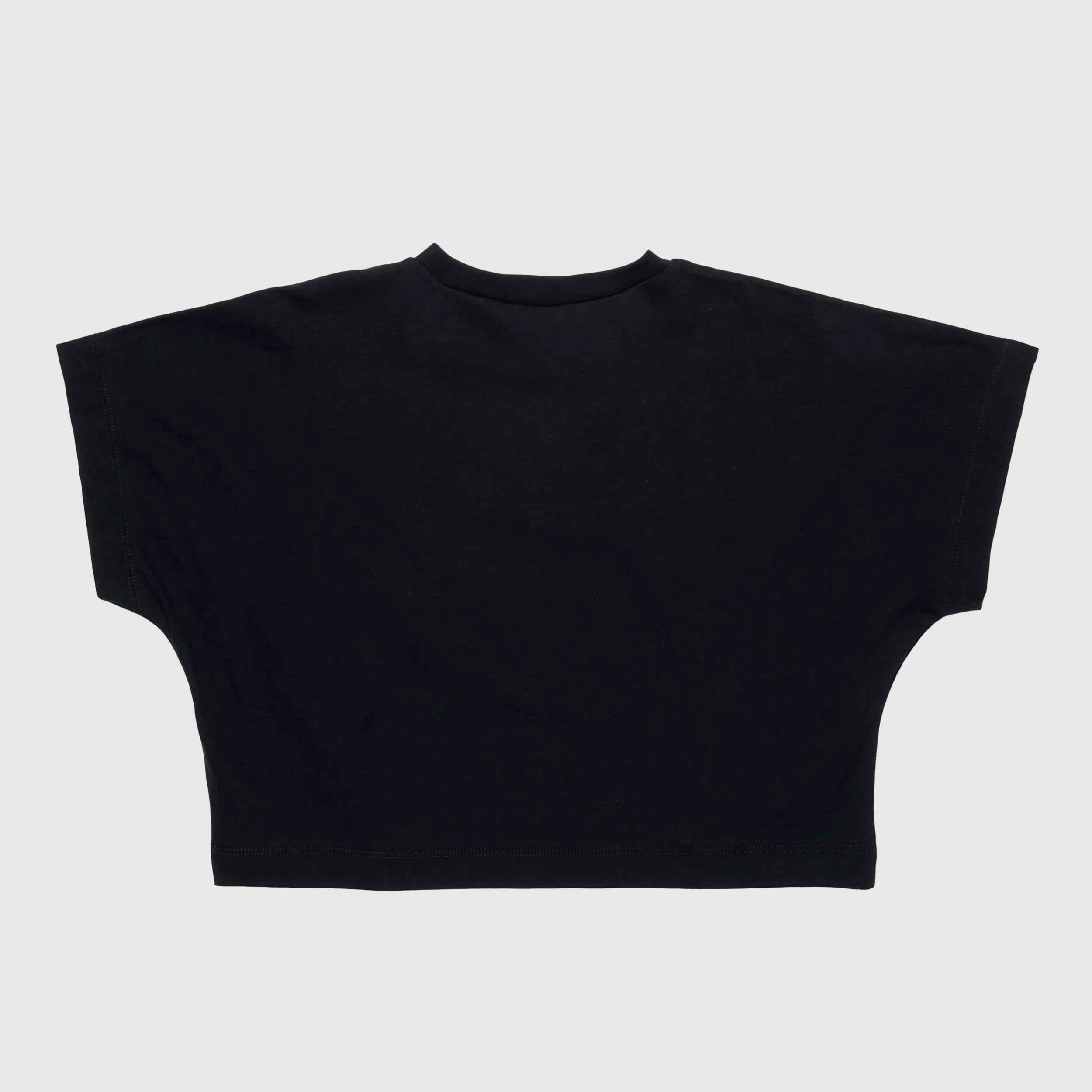 T-shirt Cropped Nera Con Logo Firmata N.21