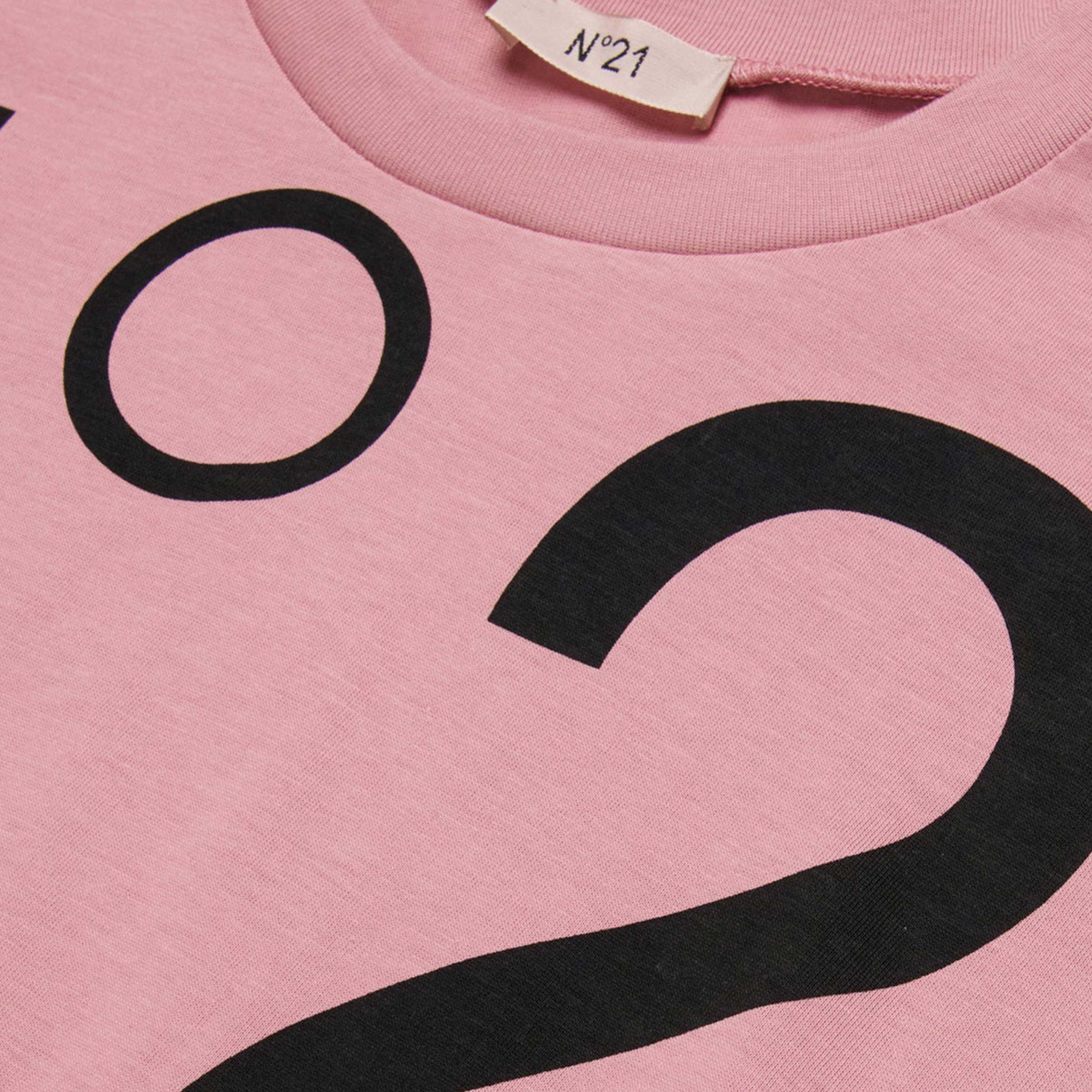 N.21 Signature Light Pink Cropped T-Shirt