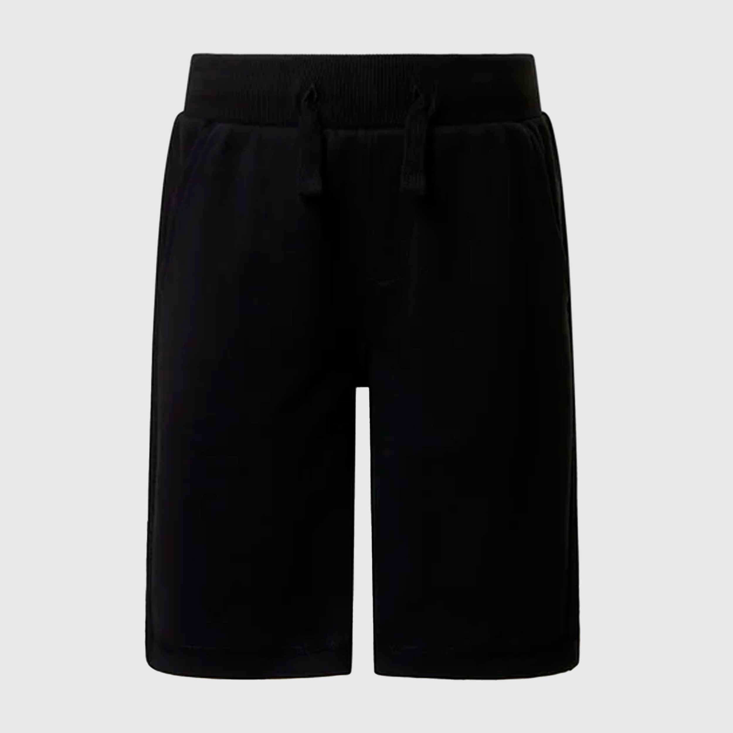 NORTH SAILS Black Fleece Bermuda Shorts with Signature Logo