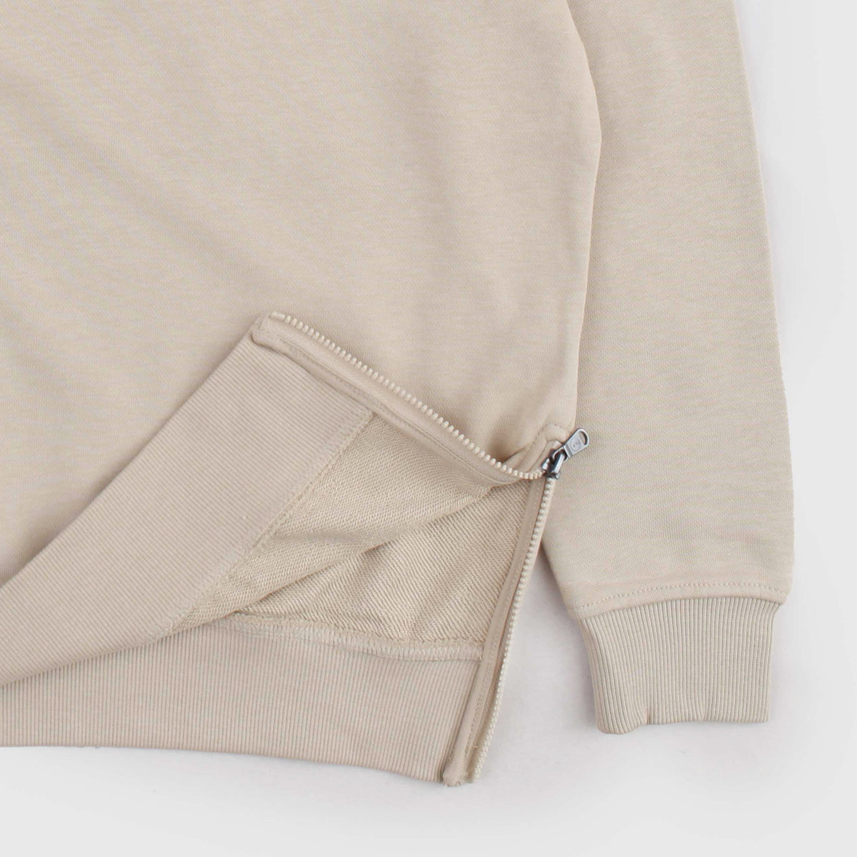 Felpa Beige con Logo e Zip Laterali per Ragazzi NORTH SAILS