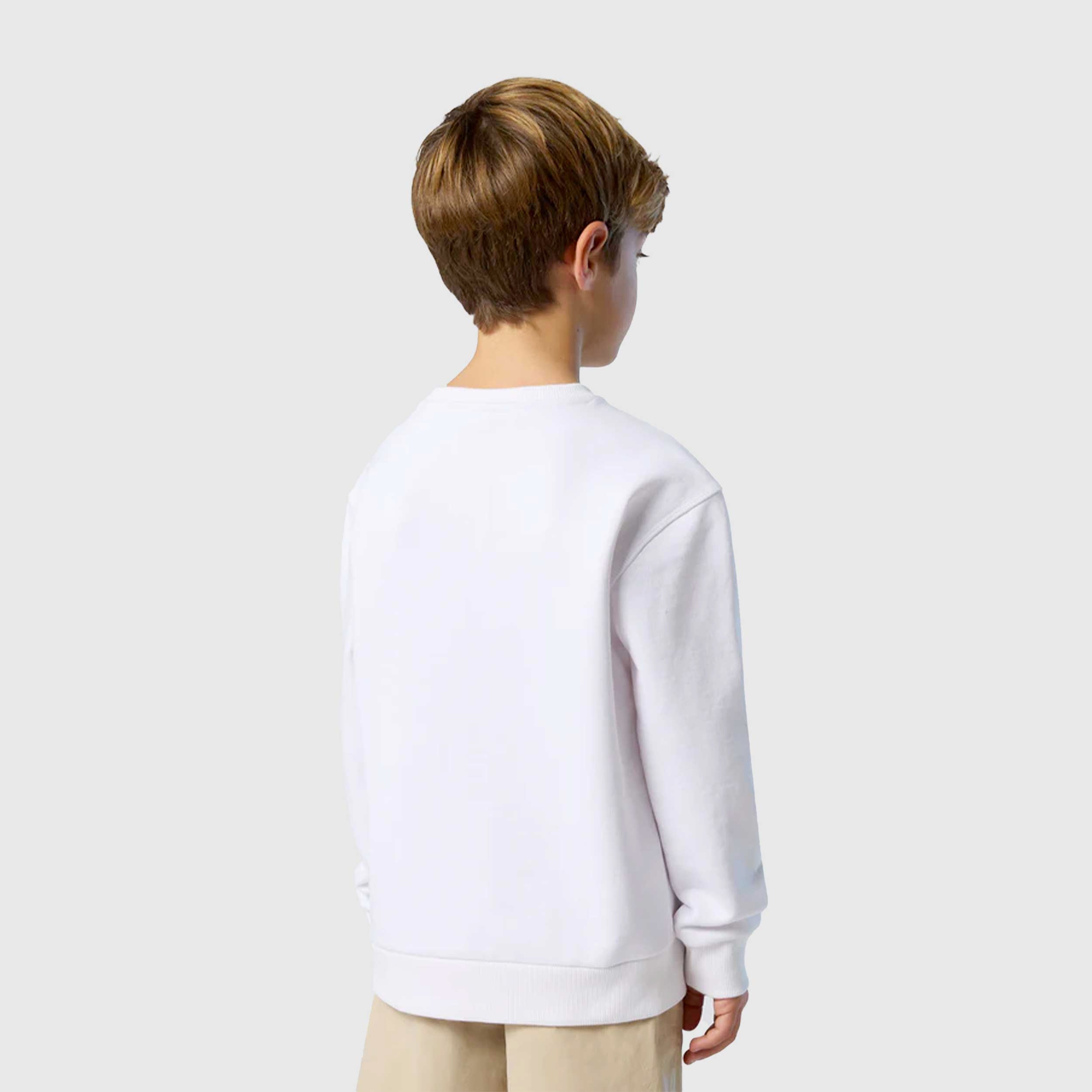 White Sweatshirt with Embroidered Logo Patch by NORTH SAILS