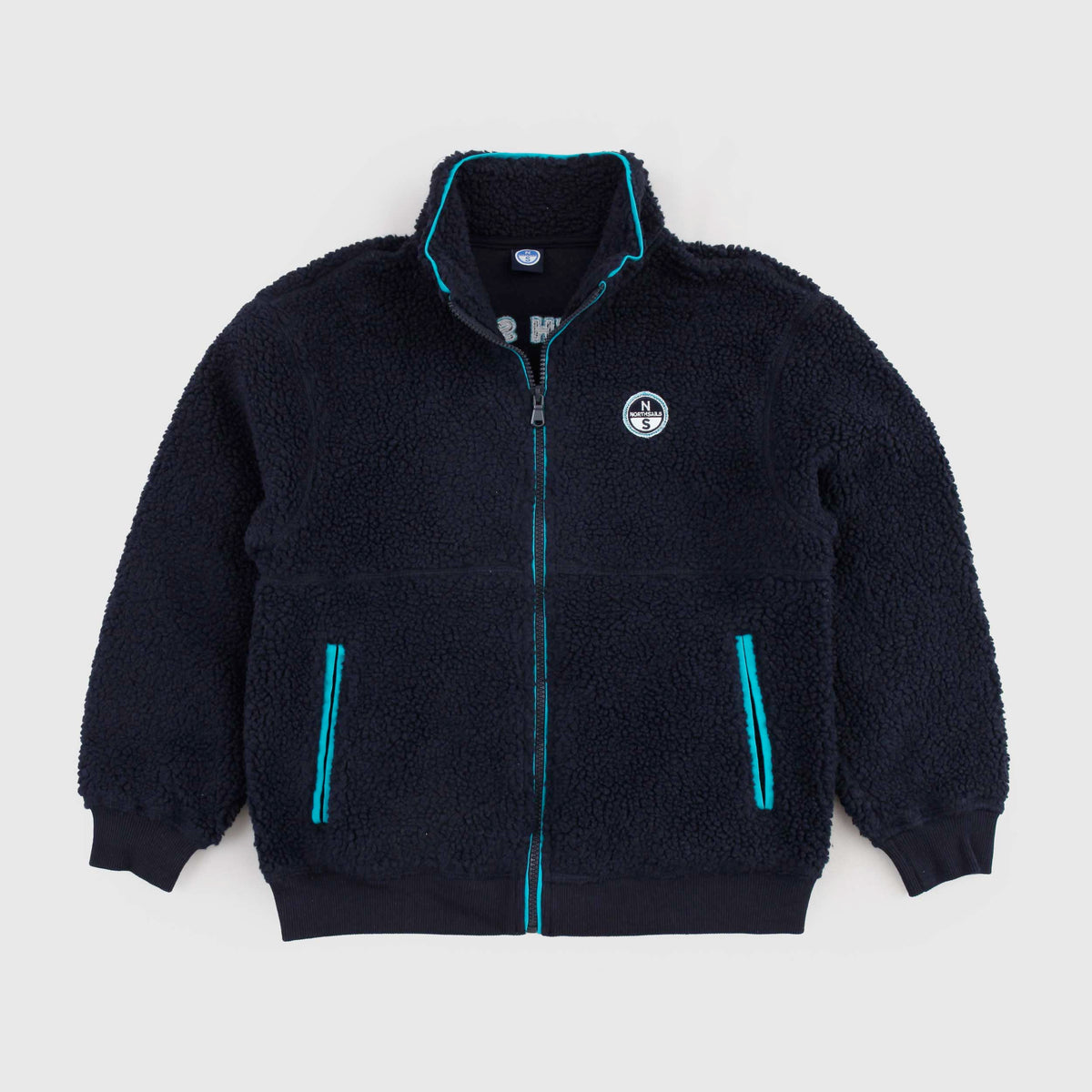 Felpa Blu in Teddy con Inserti Celesti per Ragazzo NORTH SAILS