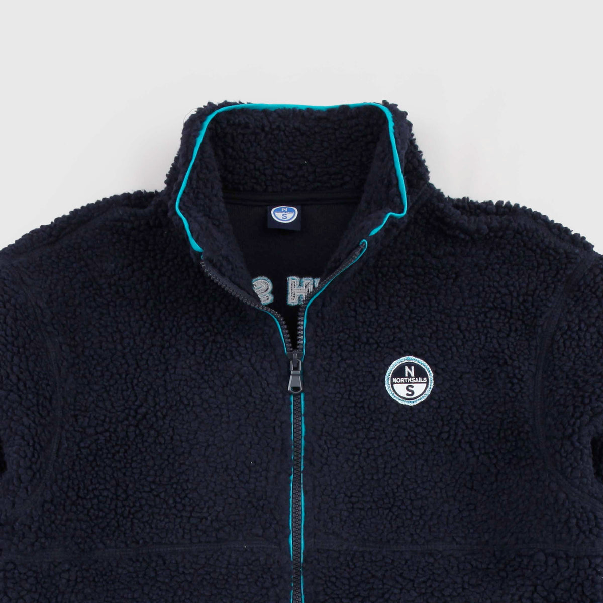 Felpa Blu in Teddy con Inserti Celesti per Ragazzo NORTH SAILS