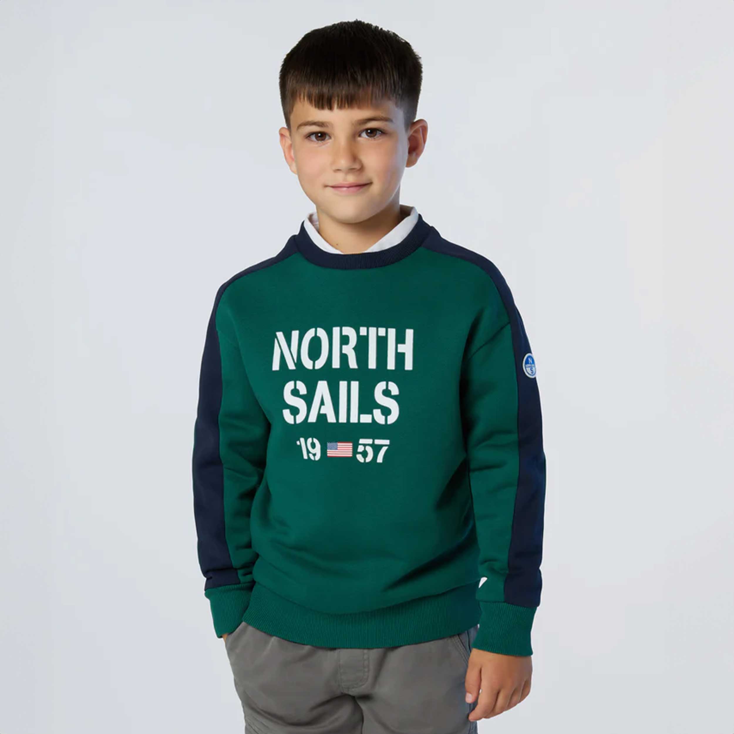 Felpa Con Stampa Flock Firmata NORTH SAILS