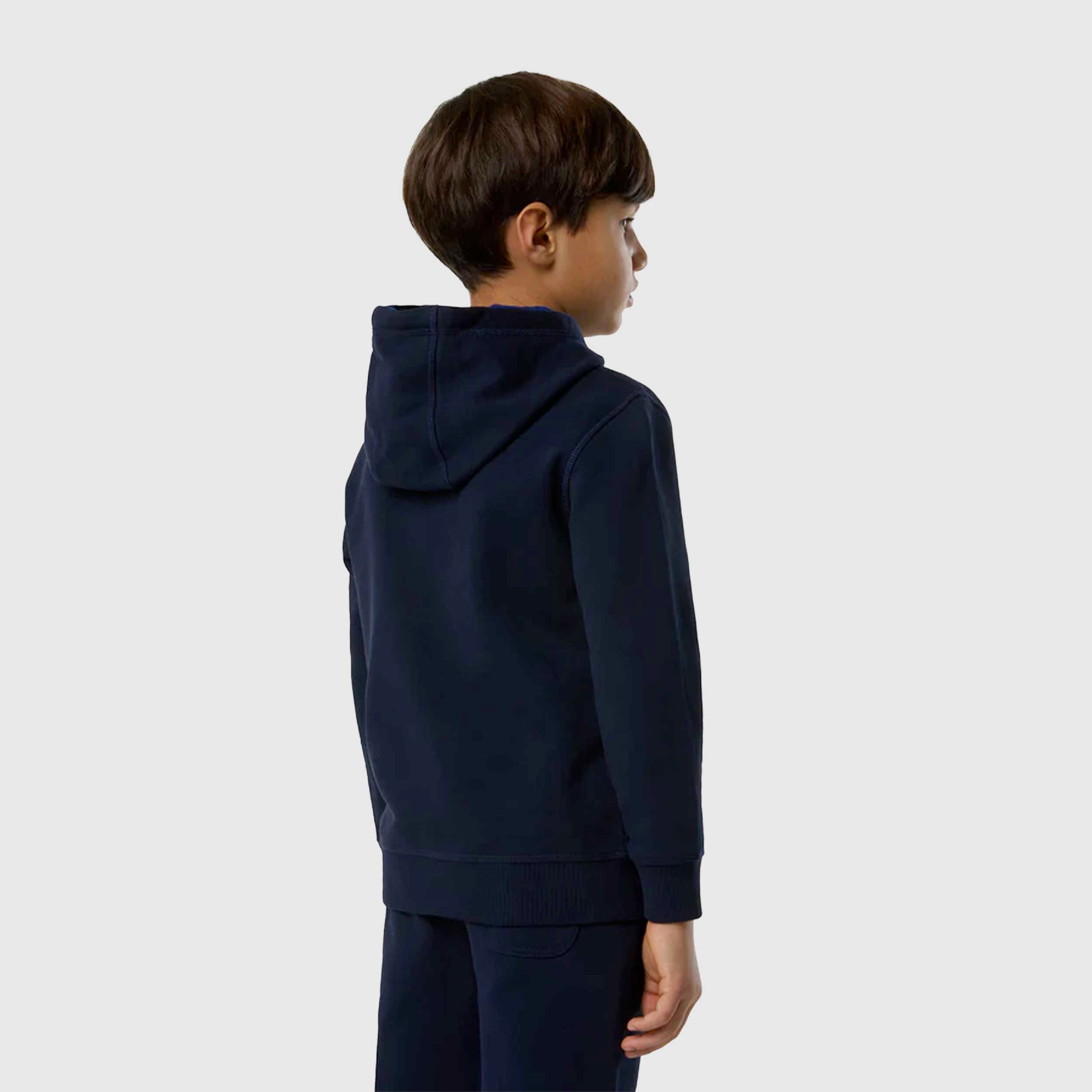 Felpa Blu con Cappuccio Interno Blu Navy Firmata NORTH SAILS