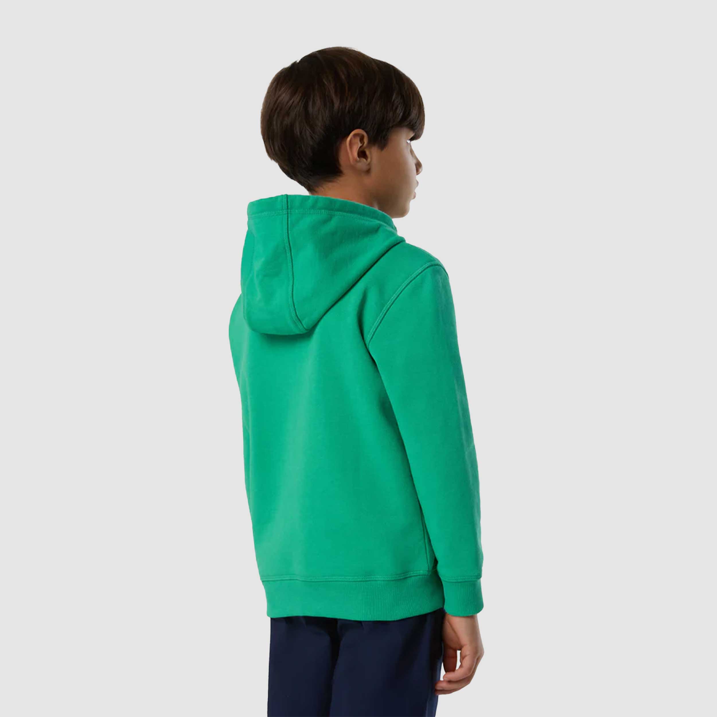 Felpa Verde e Blu Hoodie con Zip Firmata NORTH SAILS
