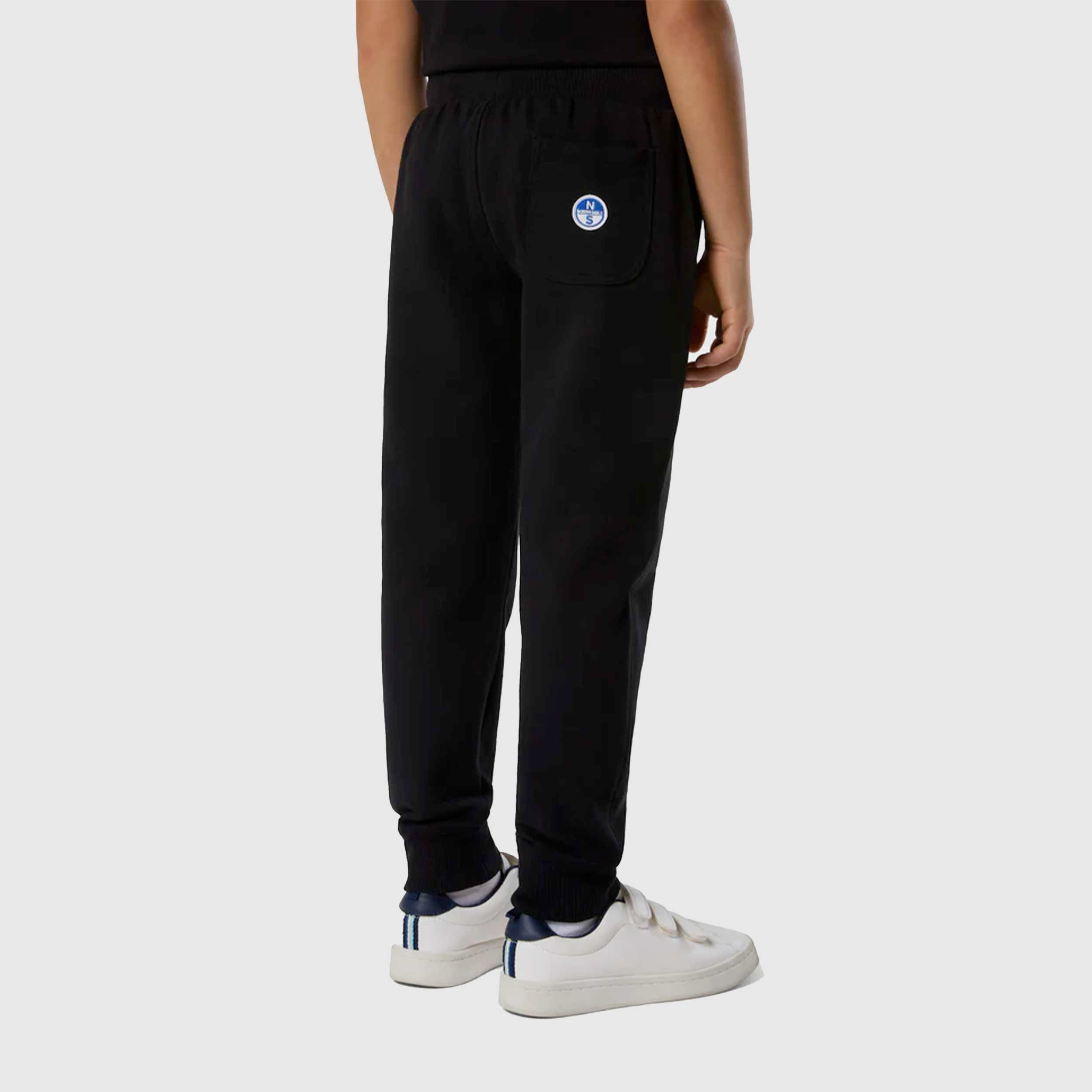 Pantalone Nero Jogging in Felpa con Logo Firmato NORTH SAILS