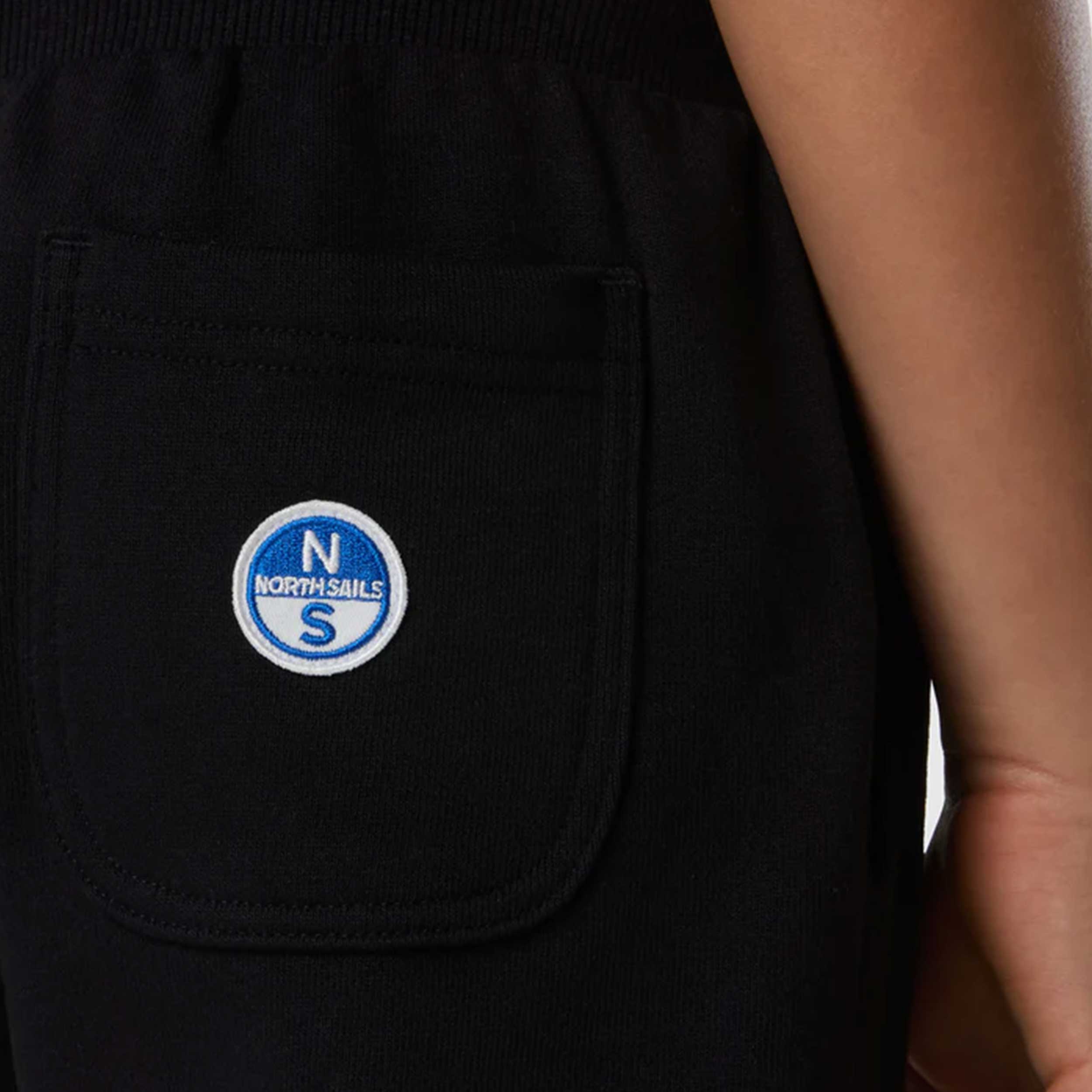 Pantalone Nero Jogging in Felpa con Logo Firmato NORTH SAILS