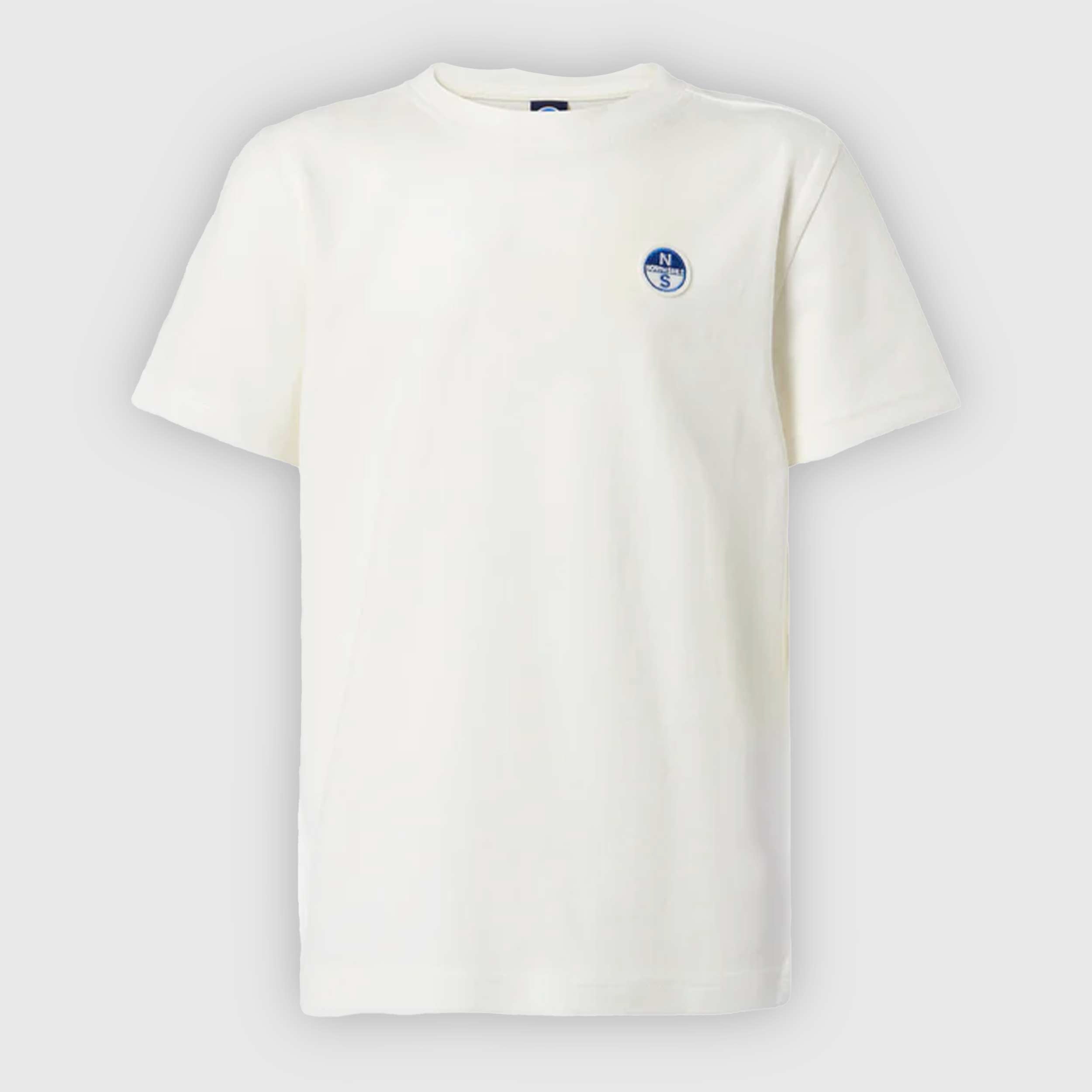 White T-shirt with logo patch signed NORTH SAILS